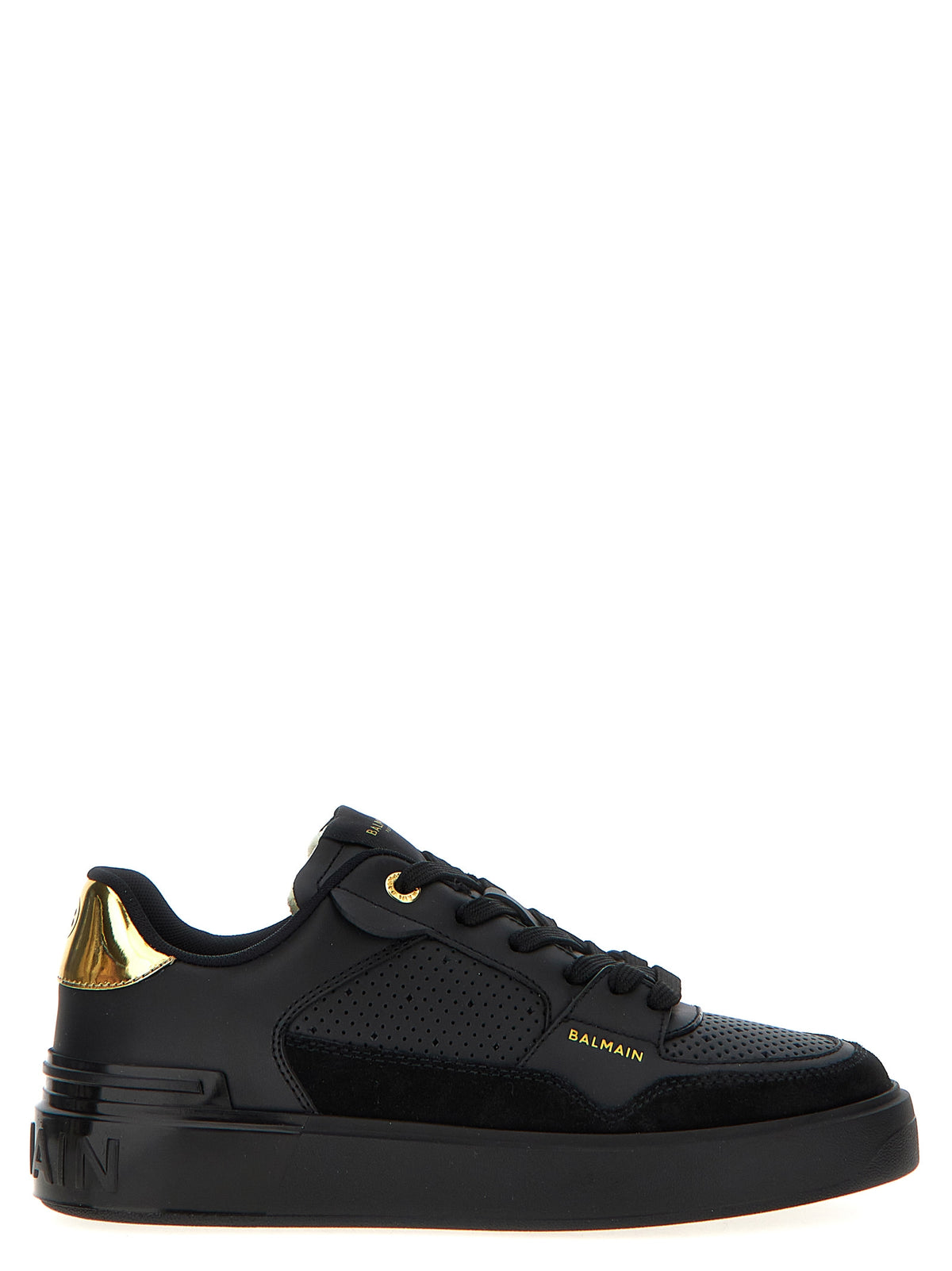 Balmain Black Calfskin Women's Sneakers