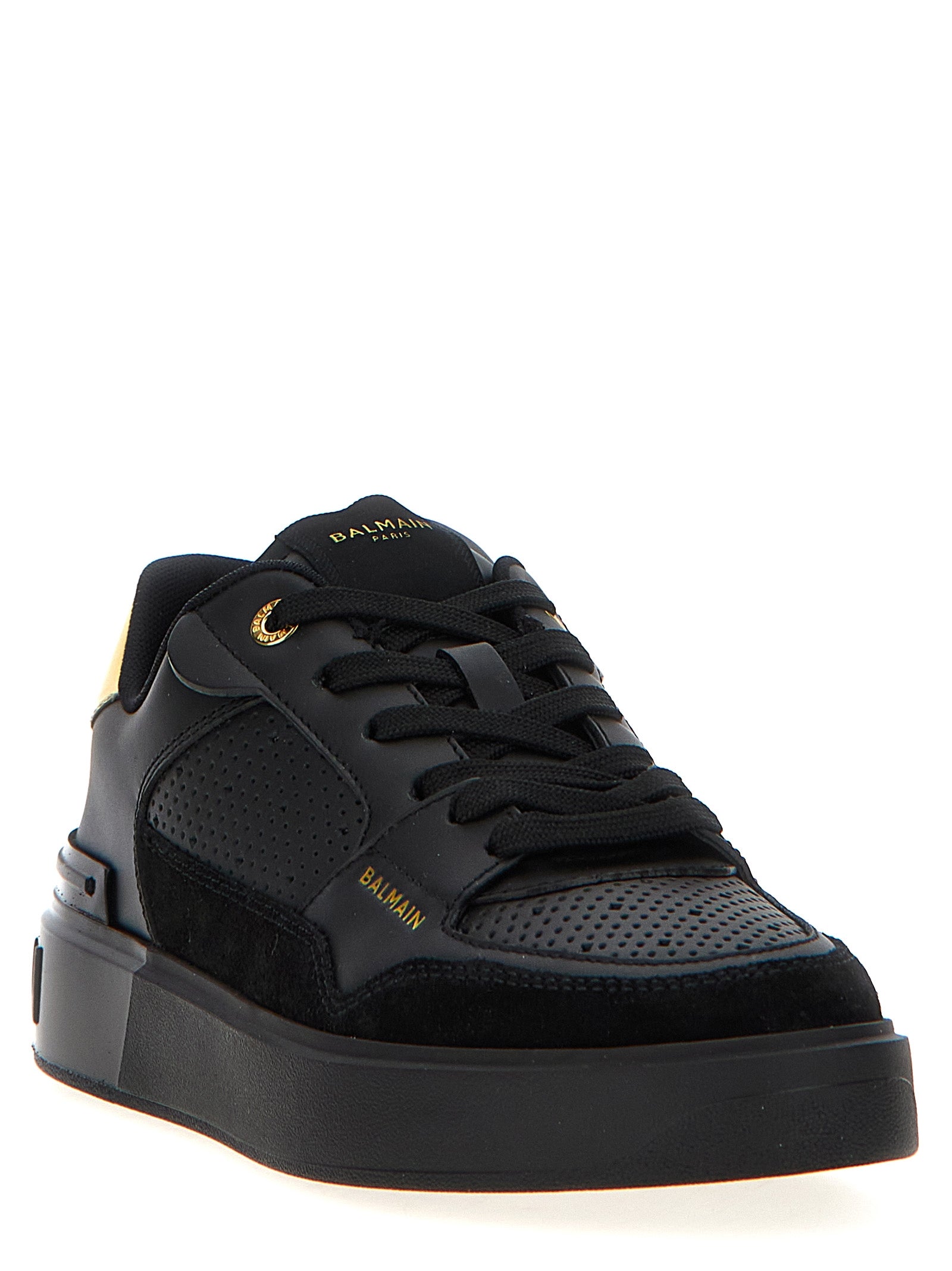 Balmain Black Calfskin Women's Sneakers