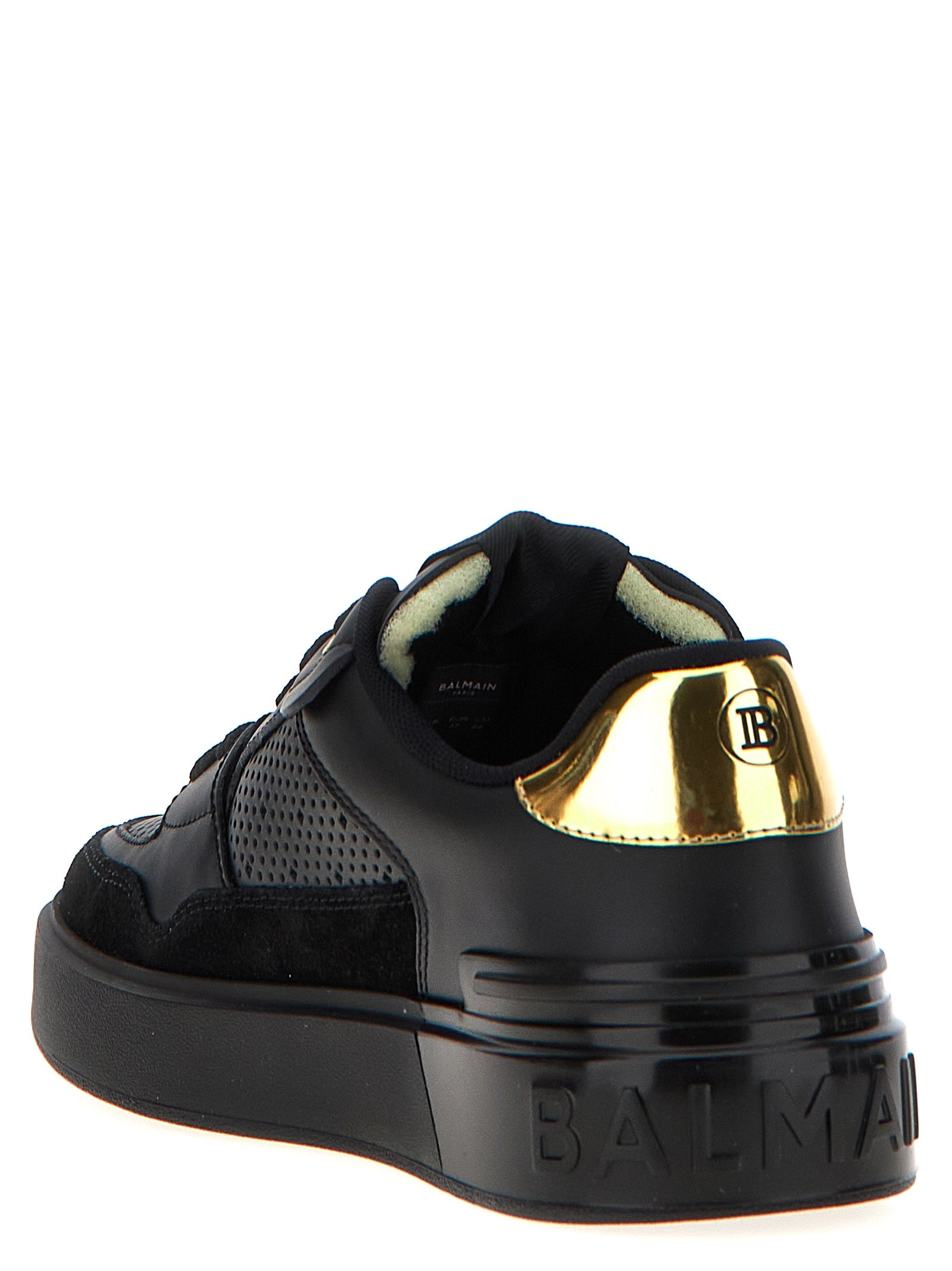 Balmain Black Calfskin Women's Sneakers