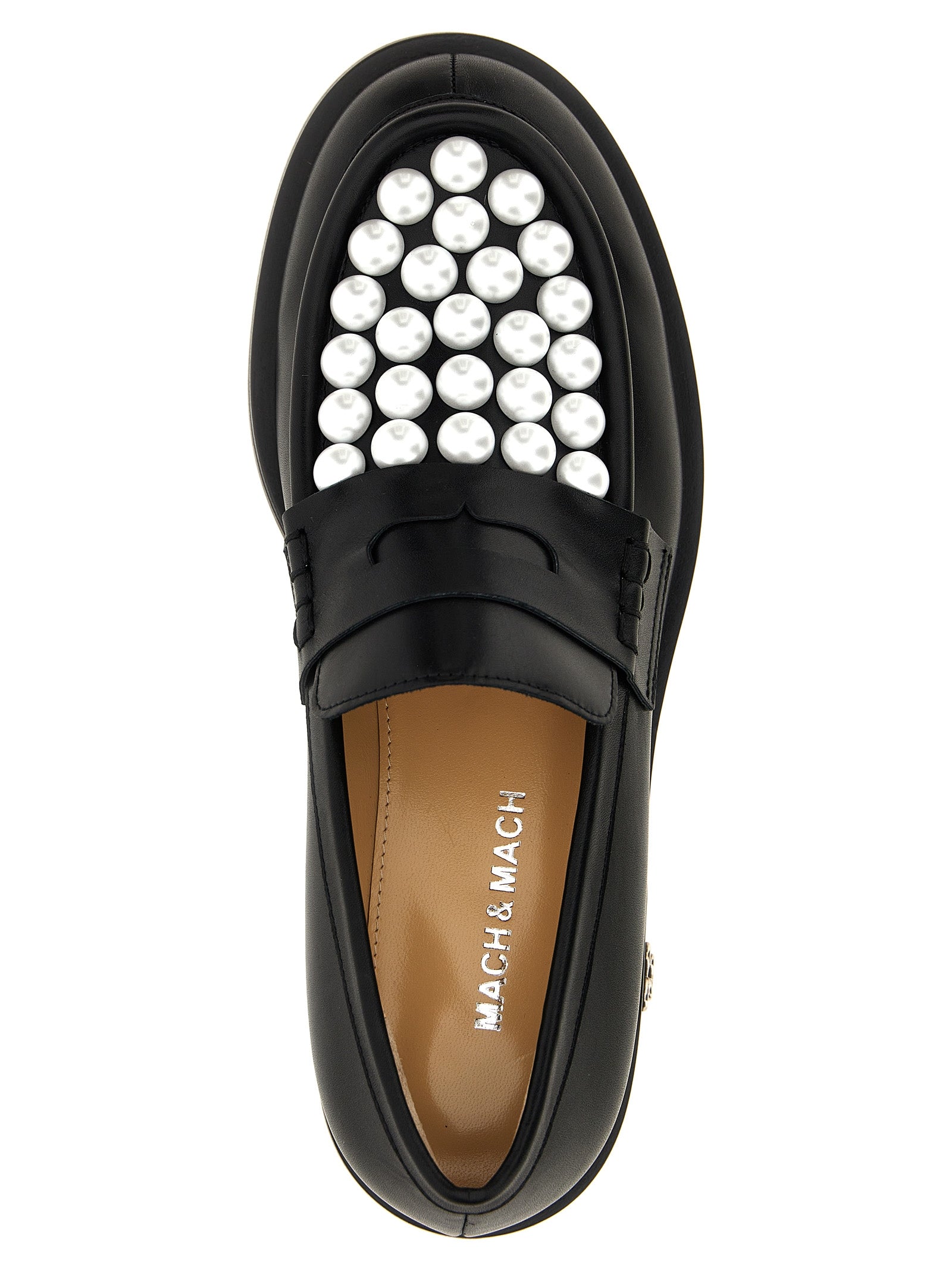 MACH & MACH Bicolor Calfskin Slip-On Women's Loafers