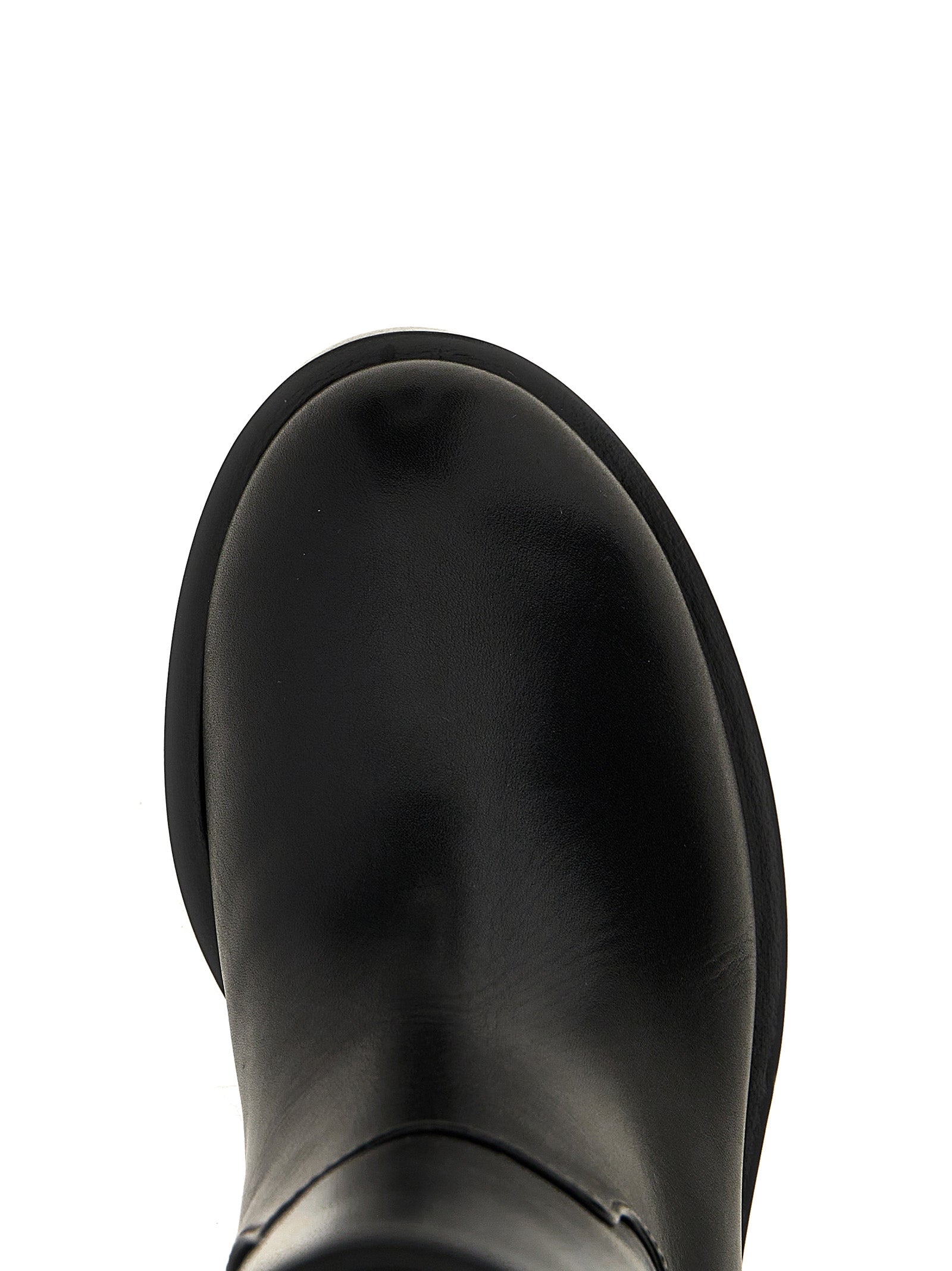 MACH & MACH Black Calfskin Over The Women's Knee