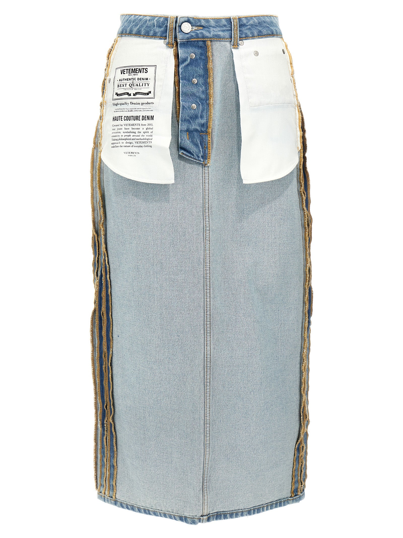 Vetements Blue Cotton Mini Women's Skirt