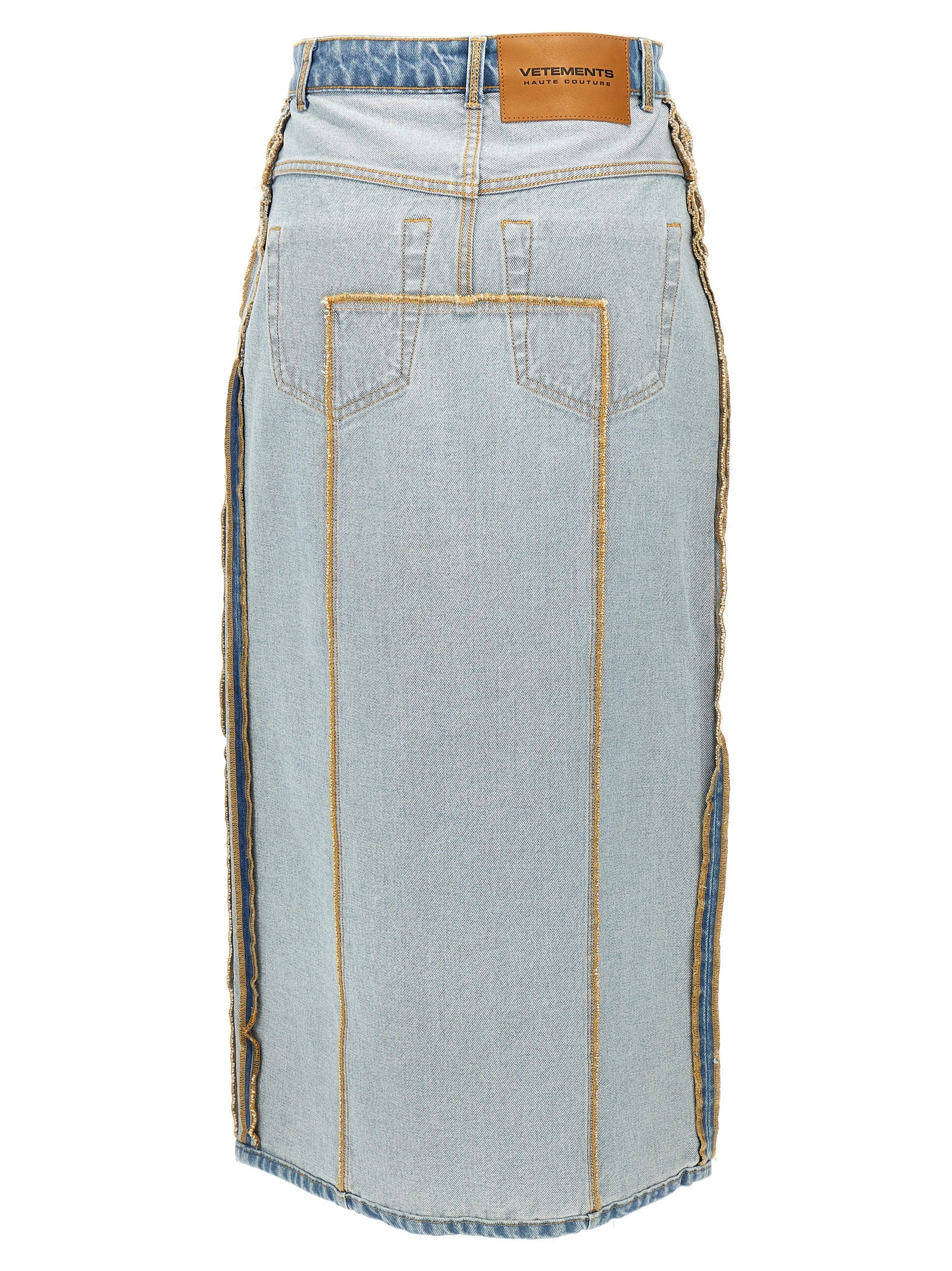 Vetements Blue Cotton Mini Women's Skirt