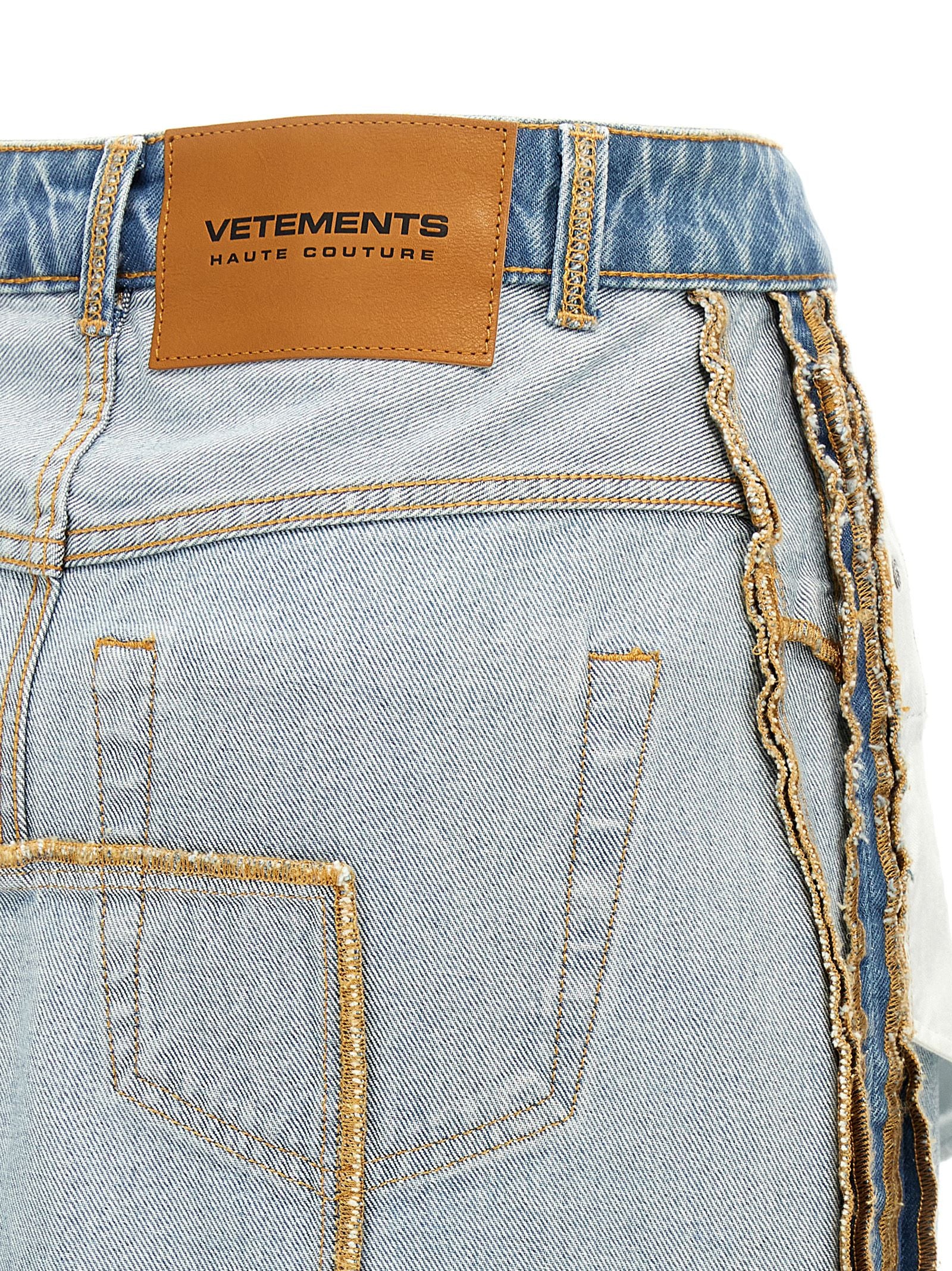 Vetements Blue Cotton Mini Women's Skirt