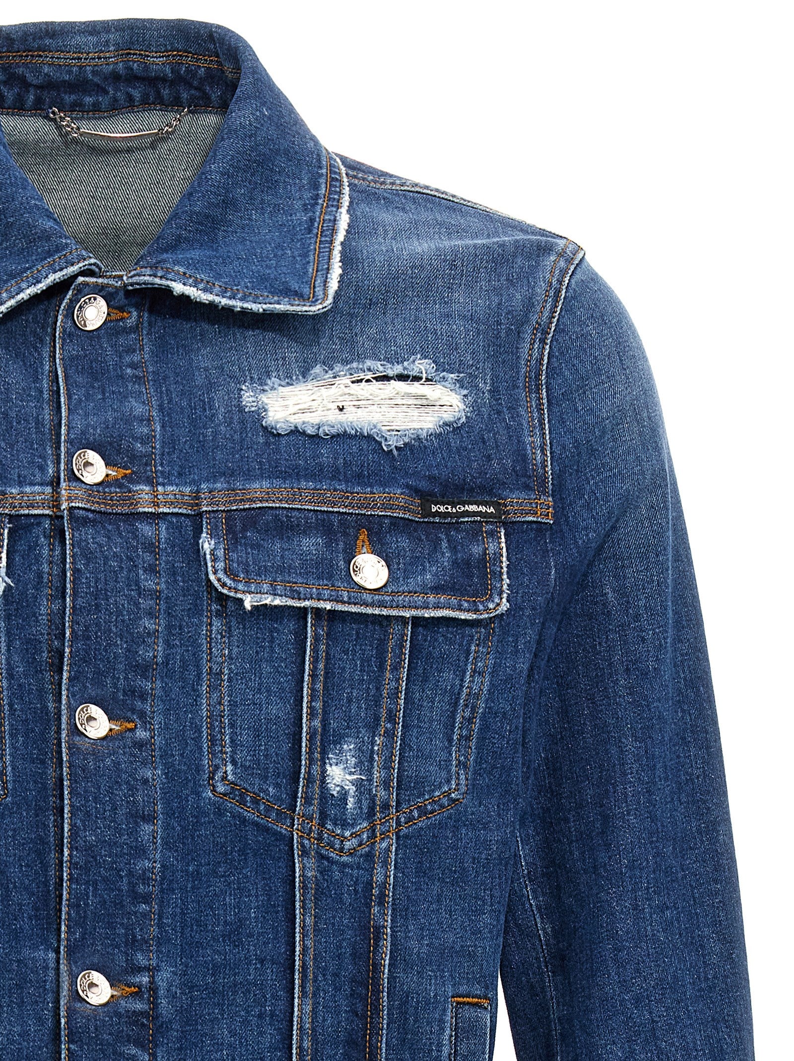 Dolce & Gabbana Blue Cotton Denim Men's Jacket