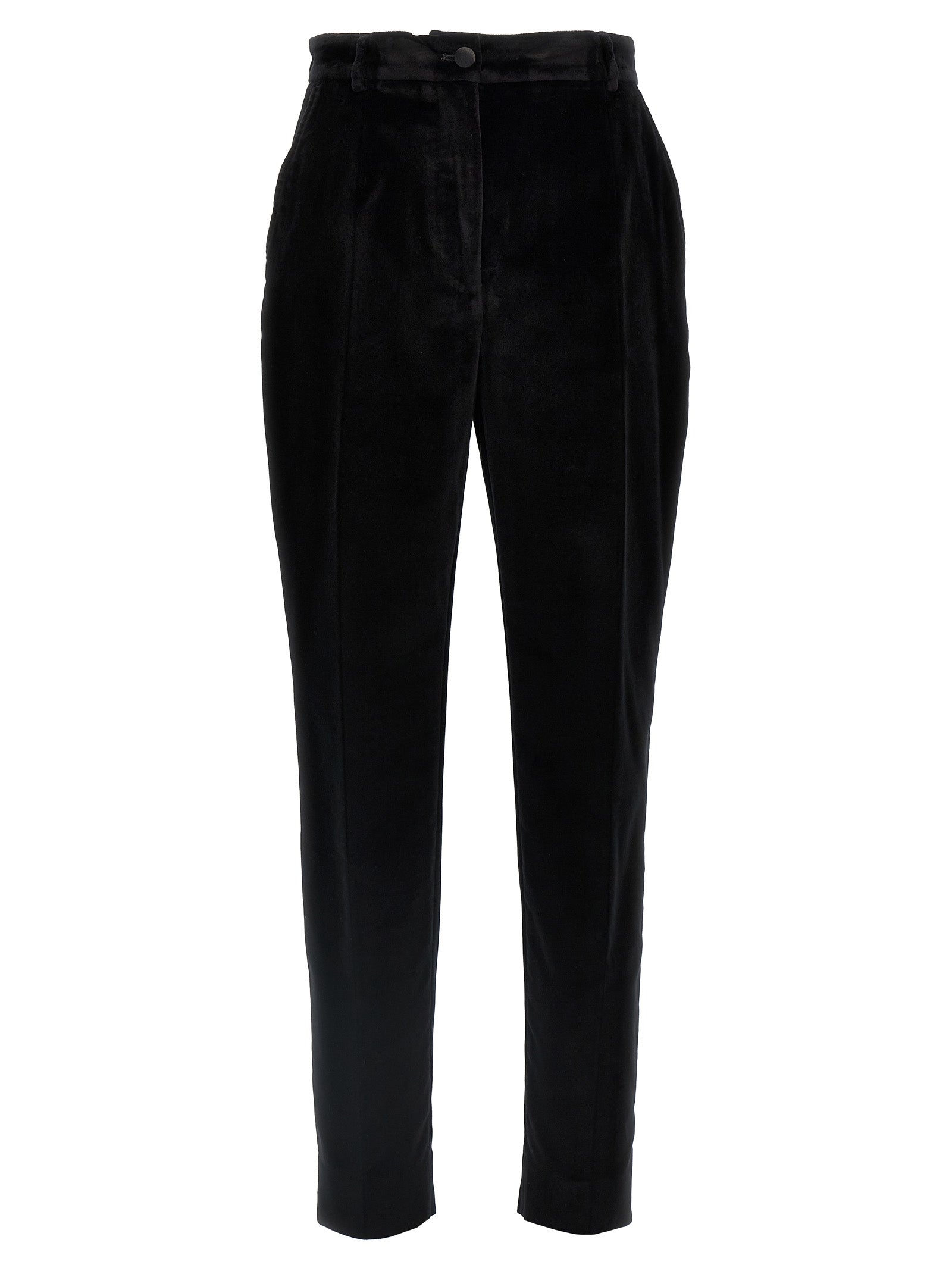 Dolce & Gabbana Black Cotton Dress Women's Pants