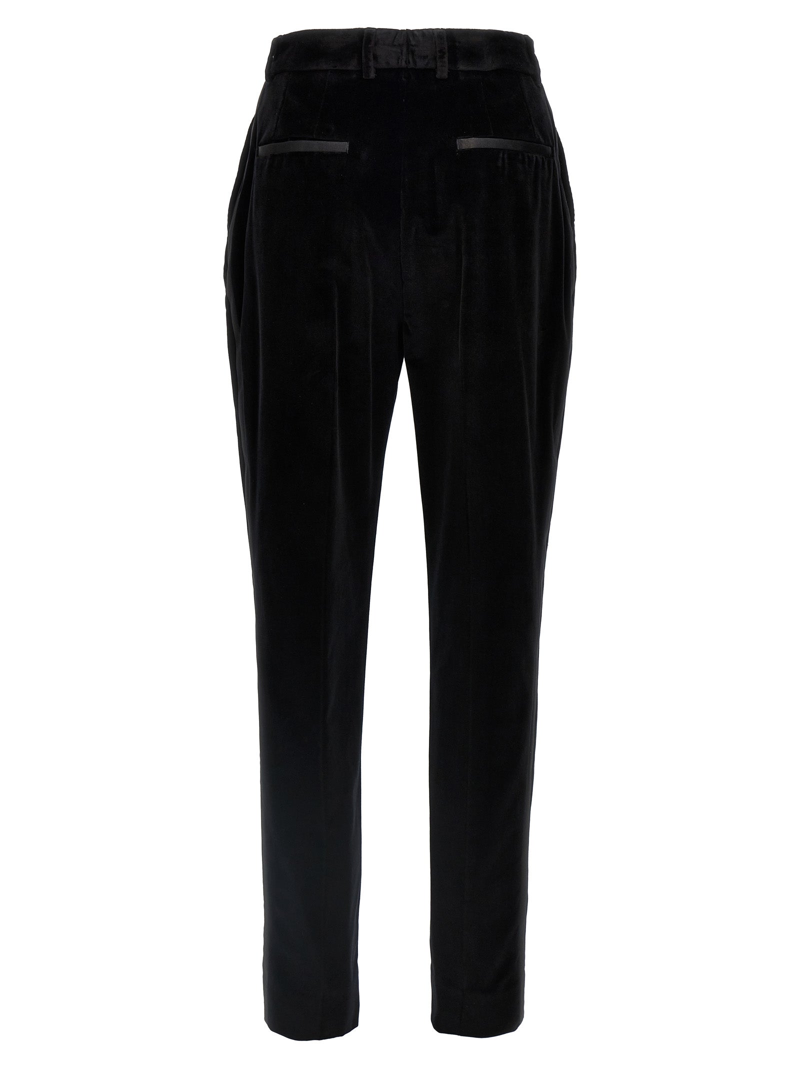 Dolce & Gabbana Black Cotton Dress Women's Pants