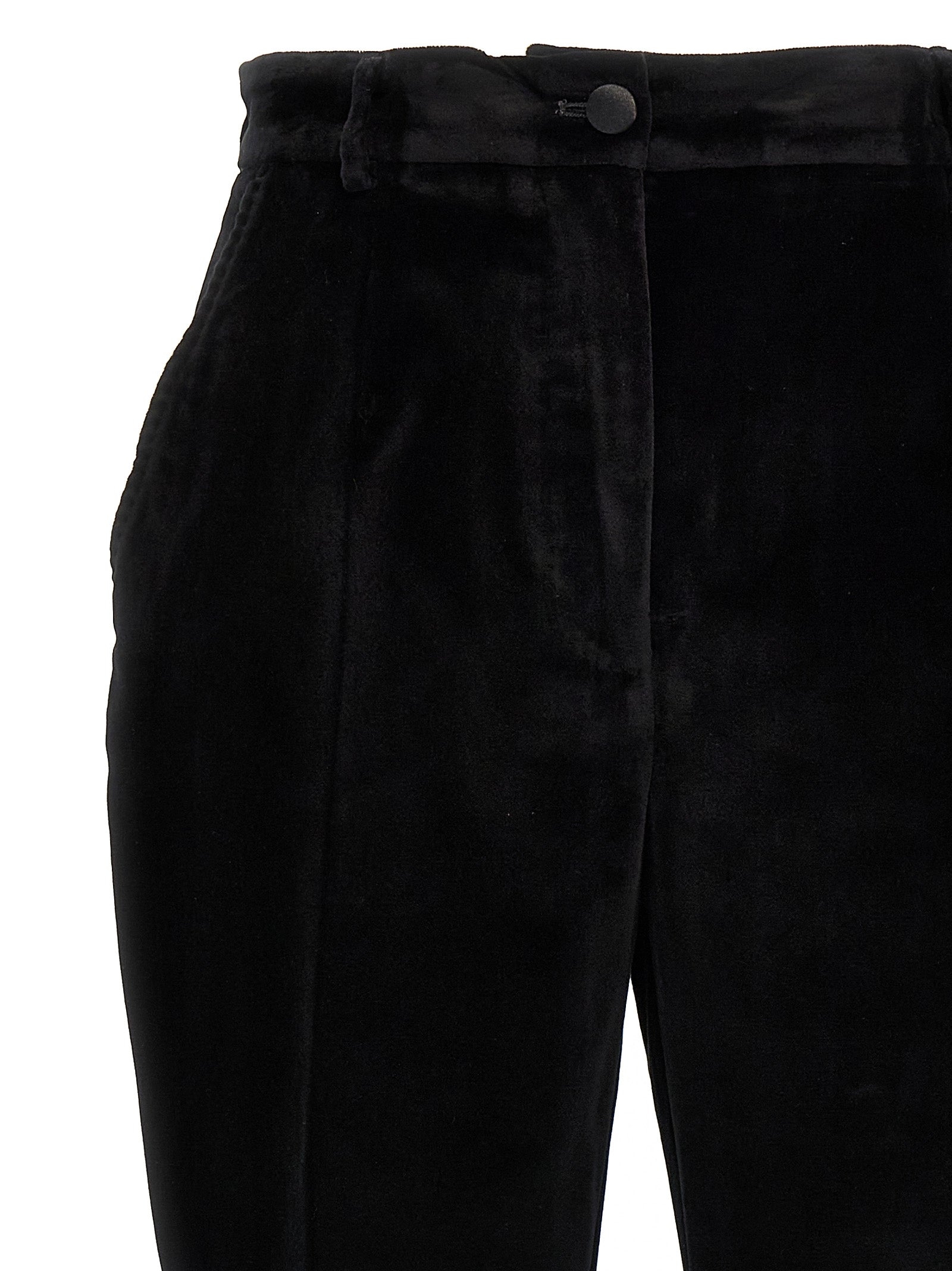 Dolce & Gabbana Black Cotton Dress Women's Pants