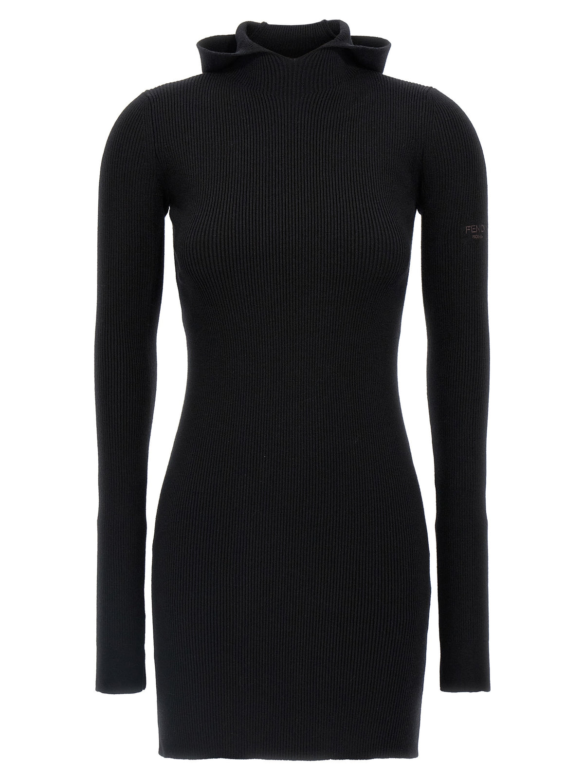 Fendi Black Wool Short Women's Dress