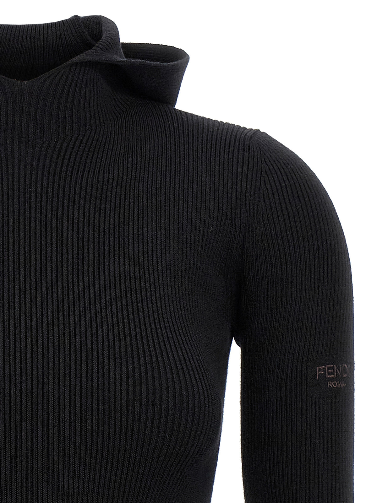 Fendi Black Wool Short Women's Dress