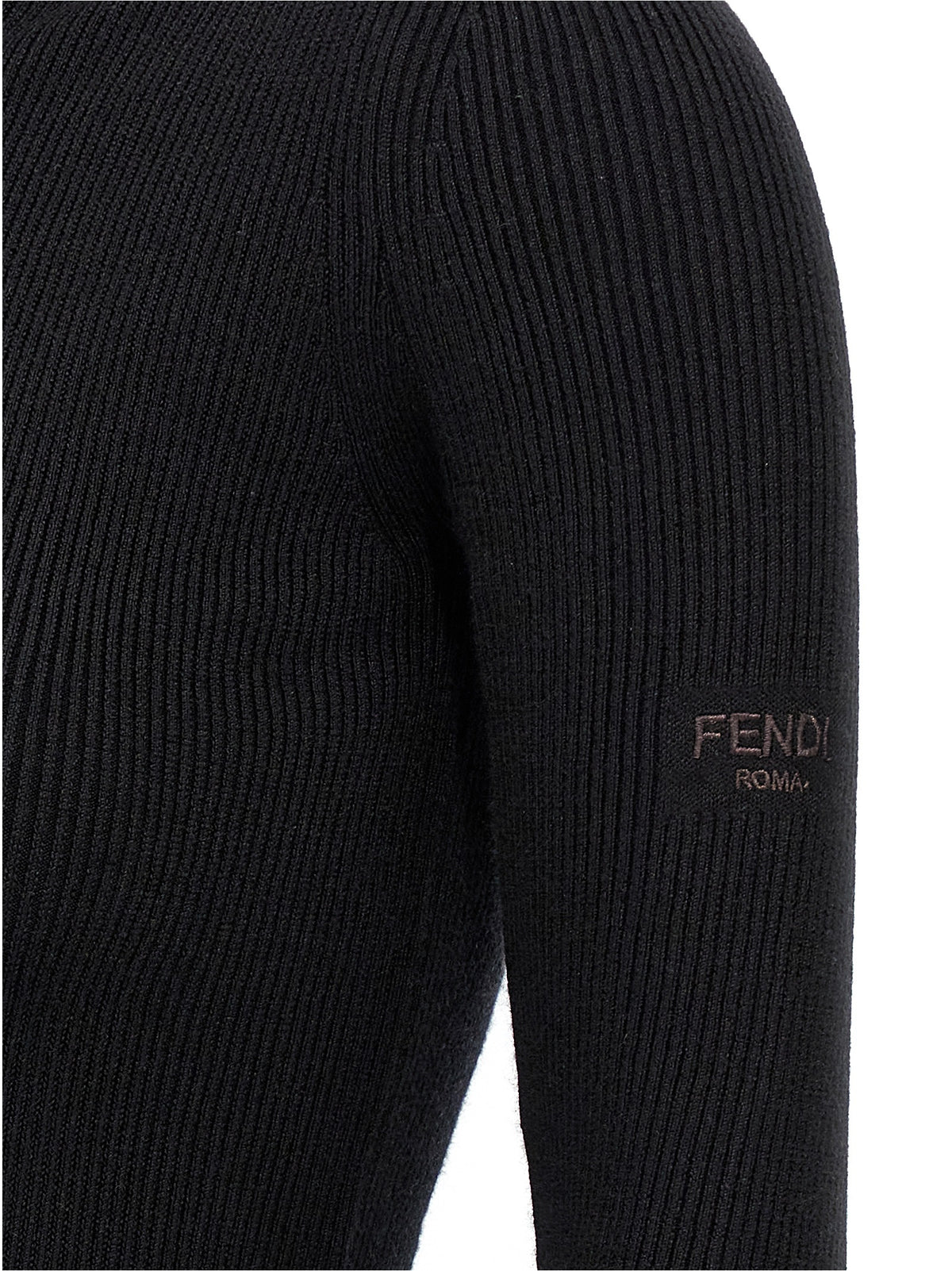 Fendi Black Wool Short Women's Dress