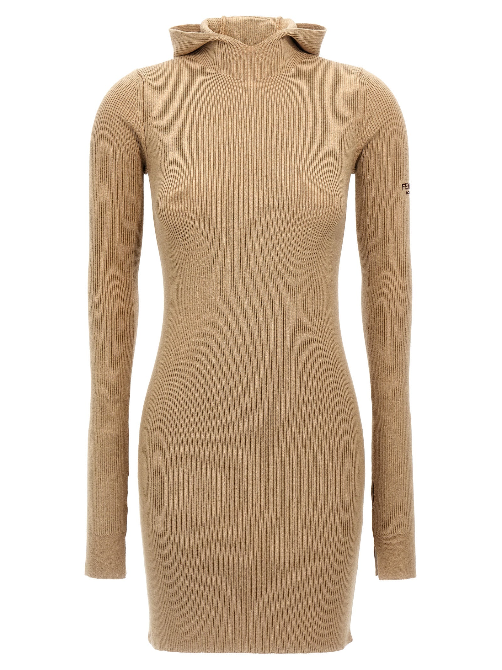 Fendi Beige Wool Short Women's Dress