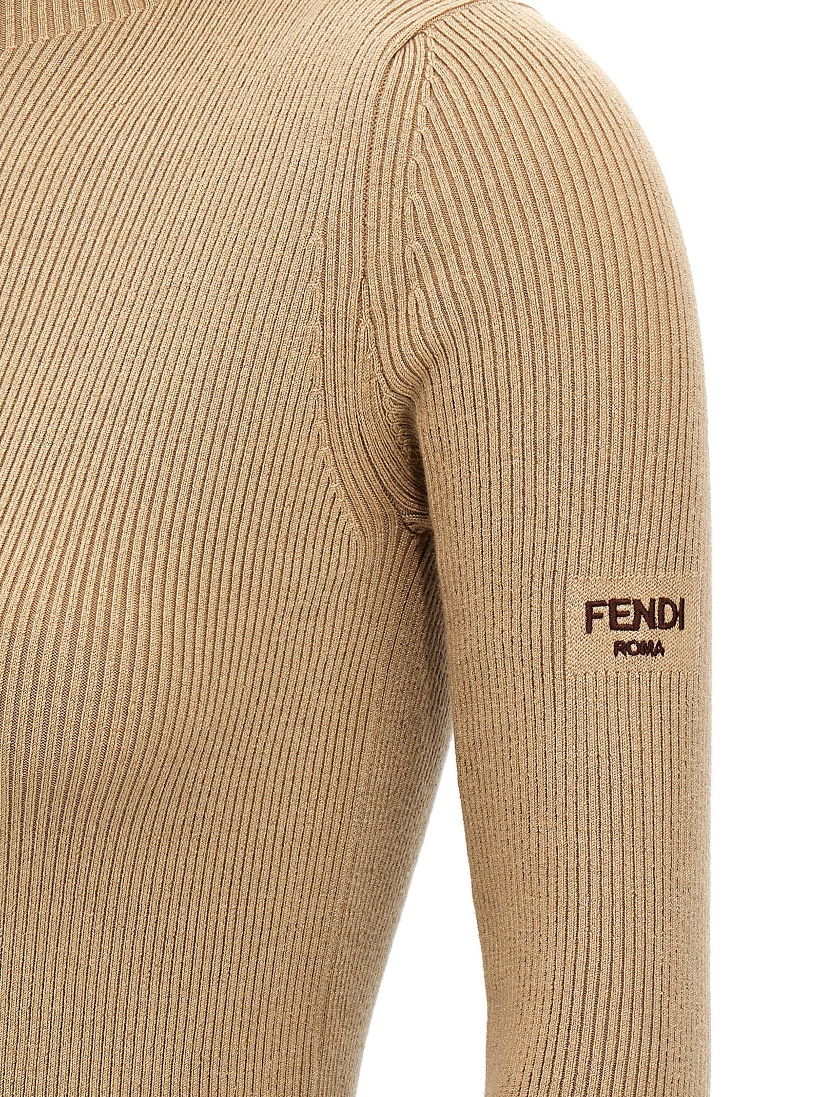 Fendi Beige Wool Short Women's Dress
