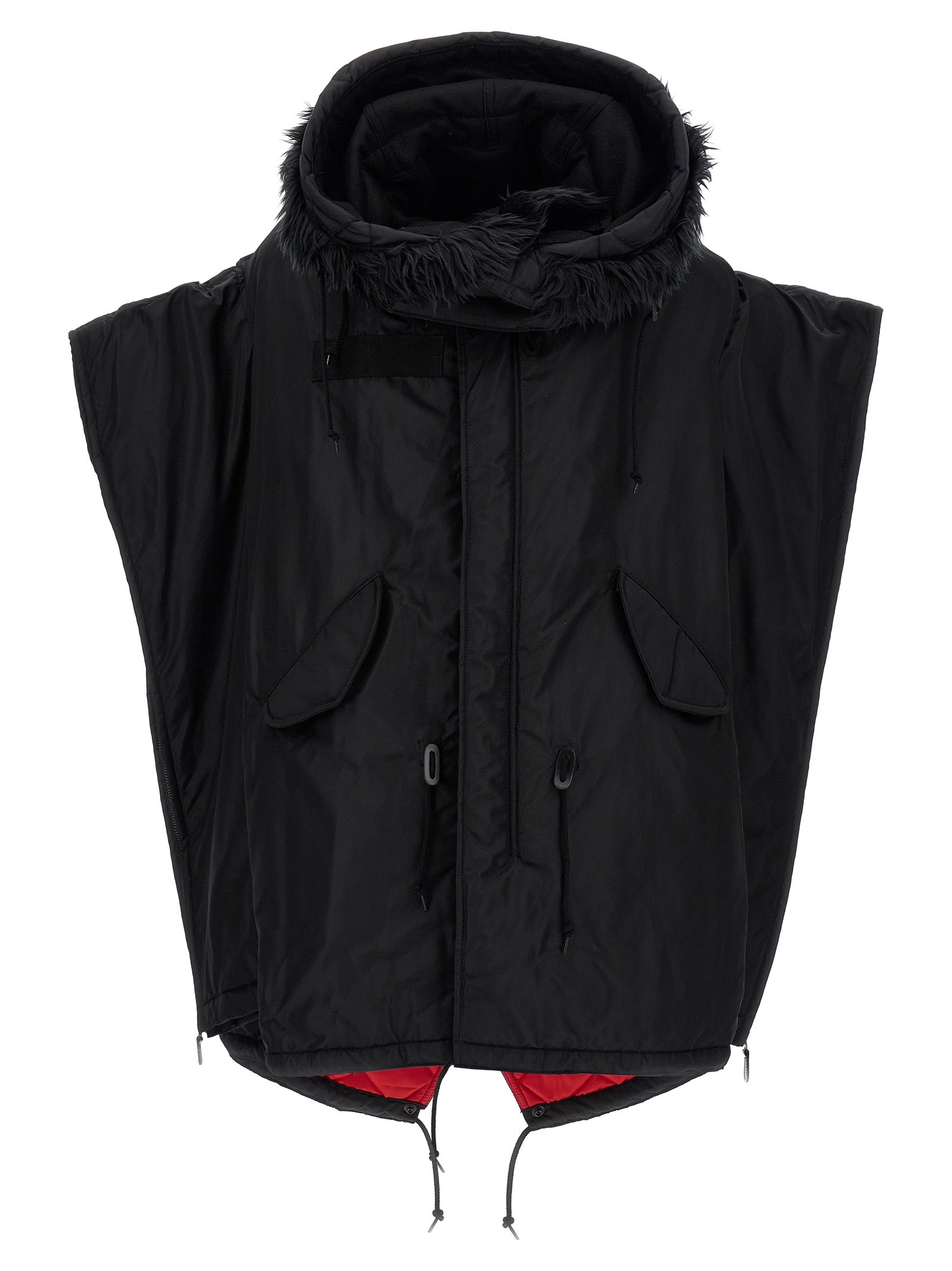 Junya Watanabe Black Nylon Full-Length Women's Jacket
