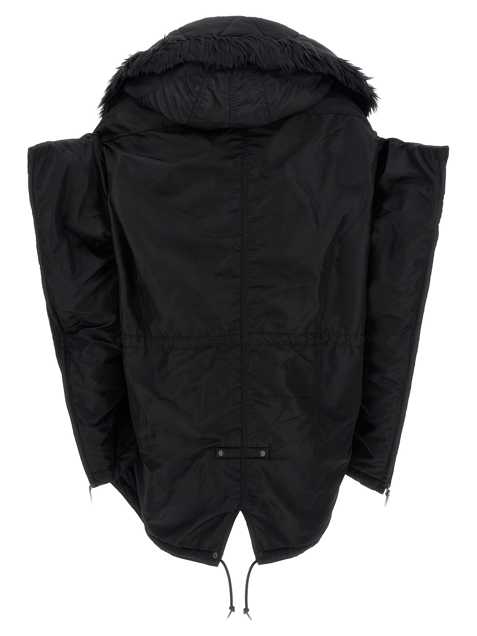 Junya Watanabe Black Nylon Full-Length Women's Jacket