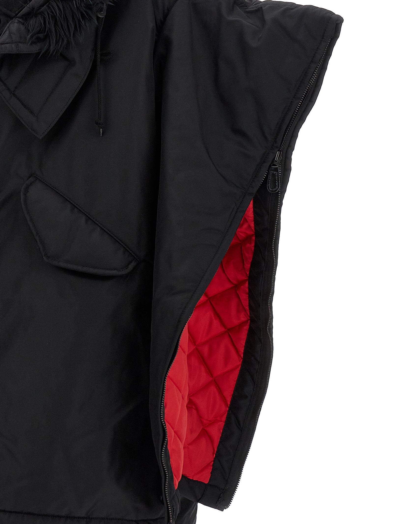 Junya Watanabe Black Nylon Full-Length Women's Jacket