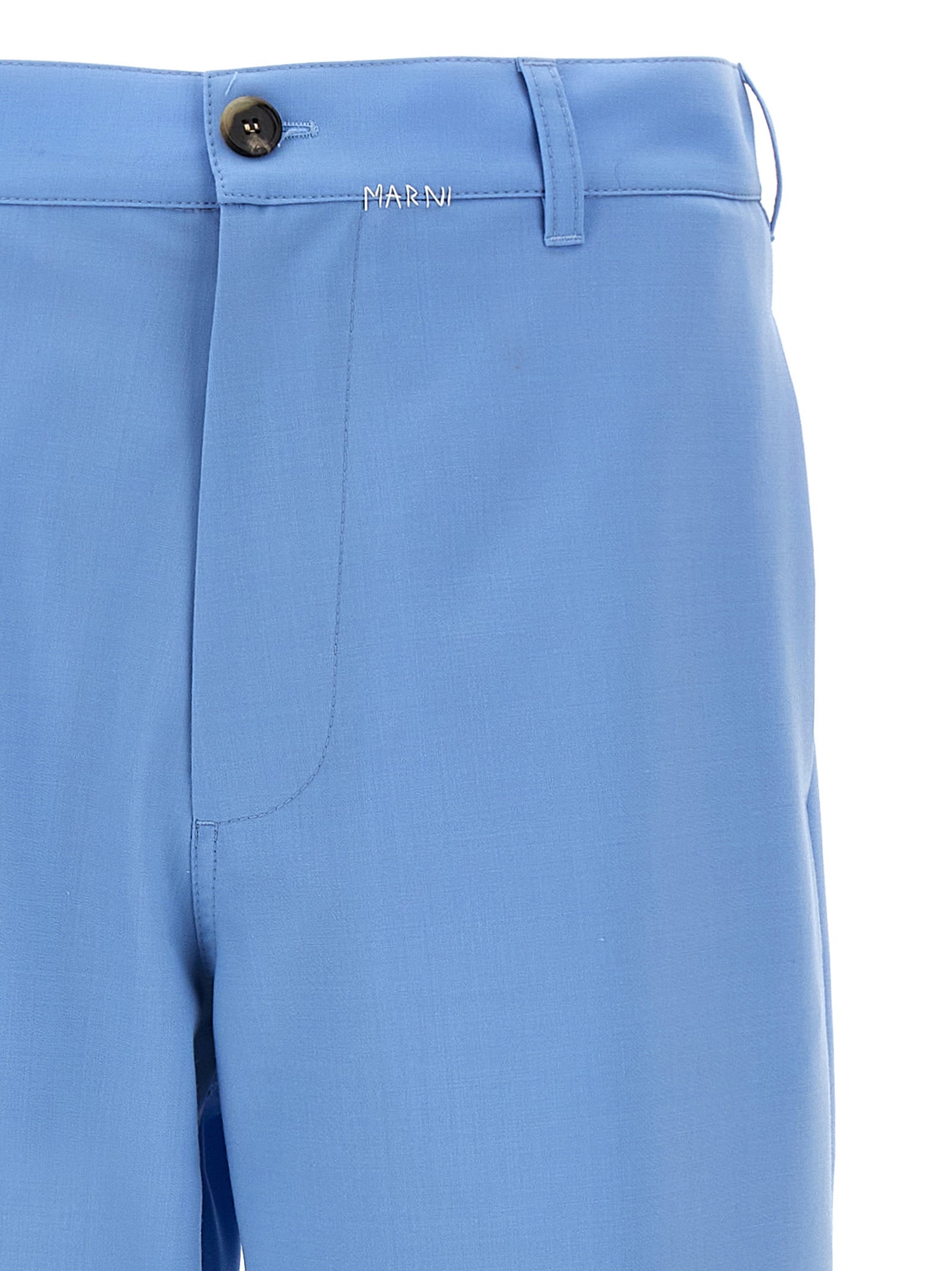 Marni Blue Polyester Casual Men's Pants