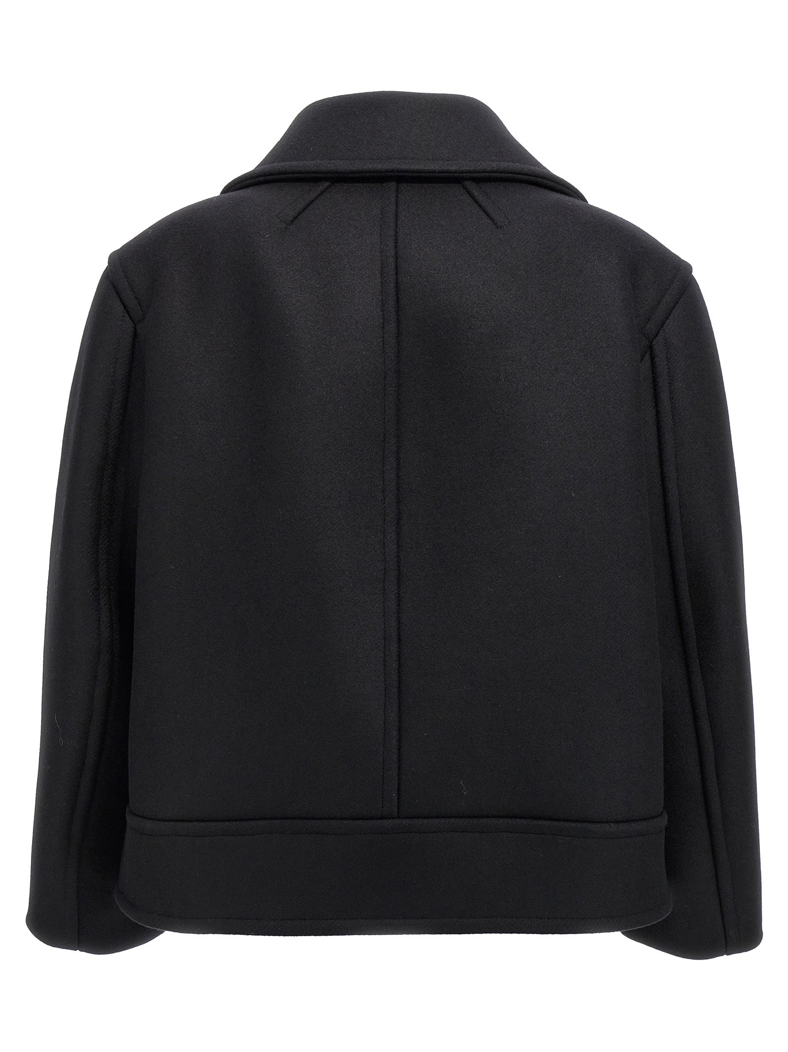 Saint Laurent Black Virgin Wool Women's Coat