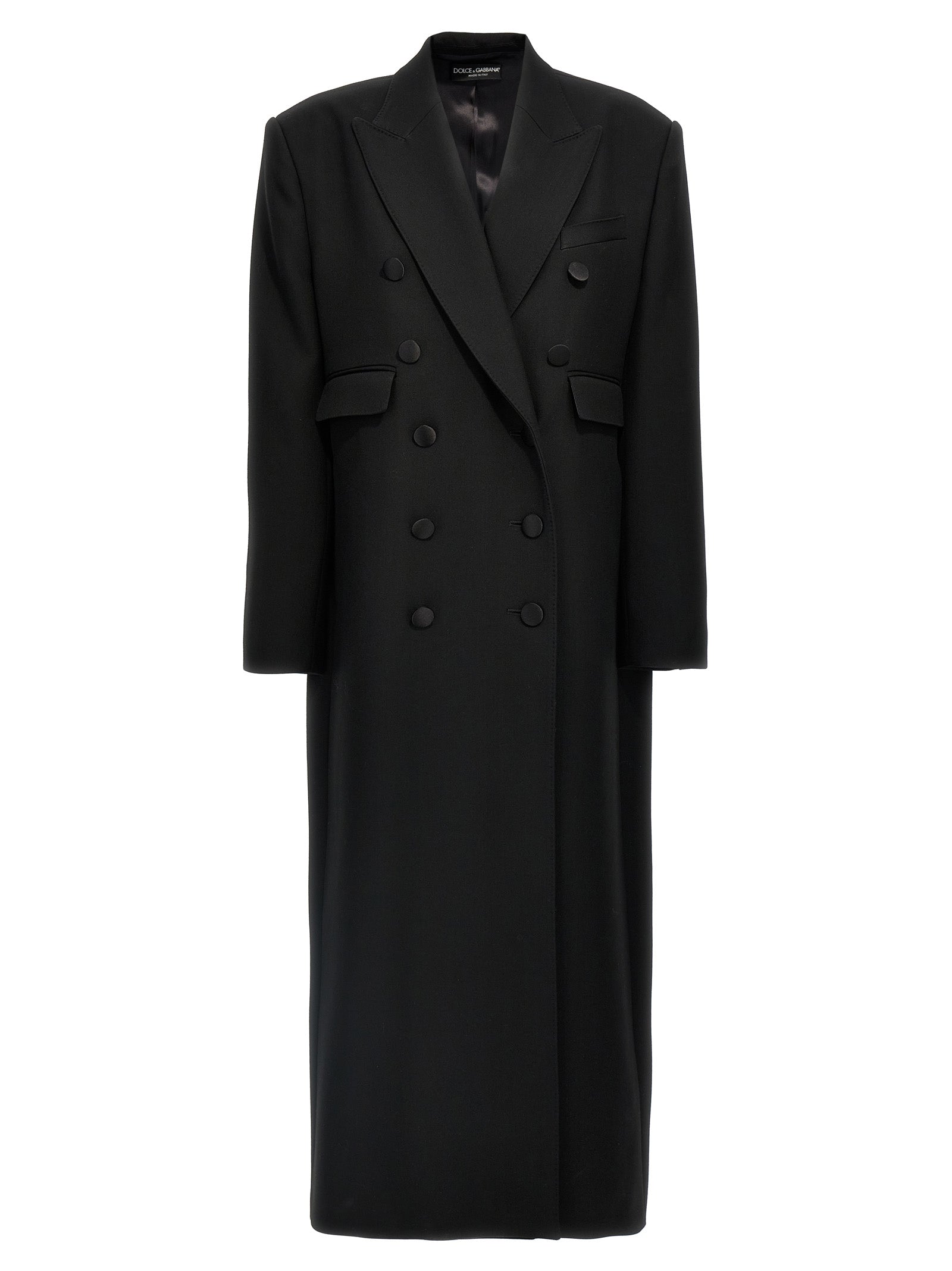 Dolce & Gabbana Black Virgin Wool Women's Coat