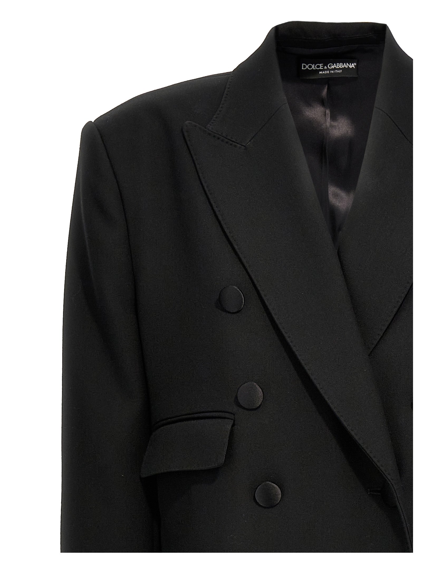 Dolce & Gabbana Black Virgin Wool Women's Coat