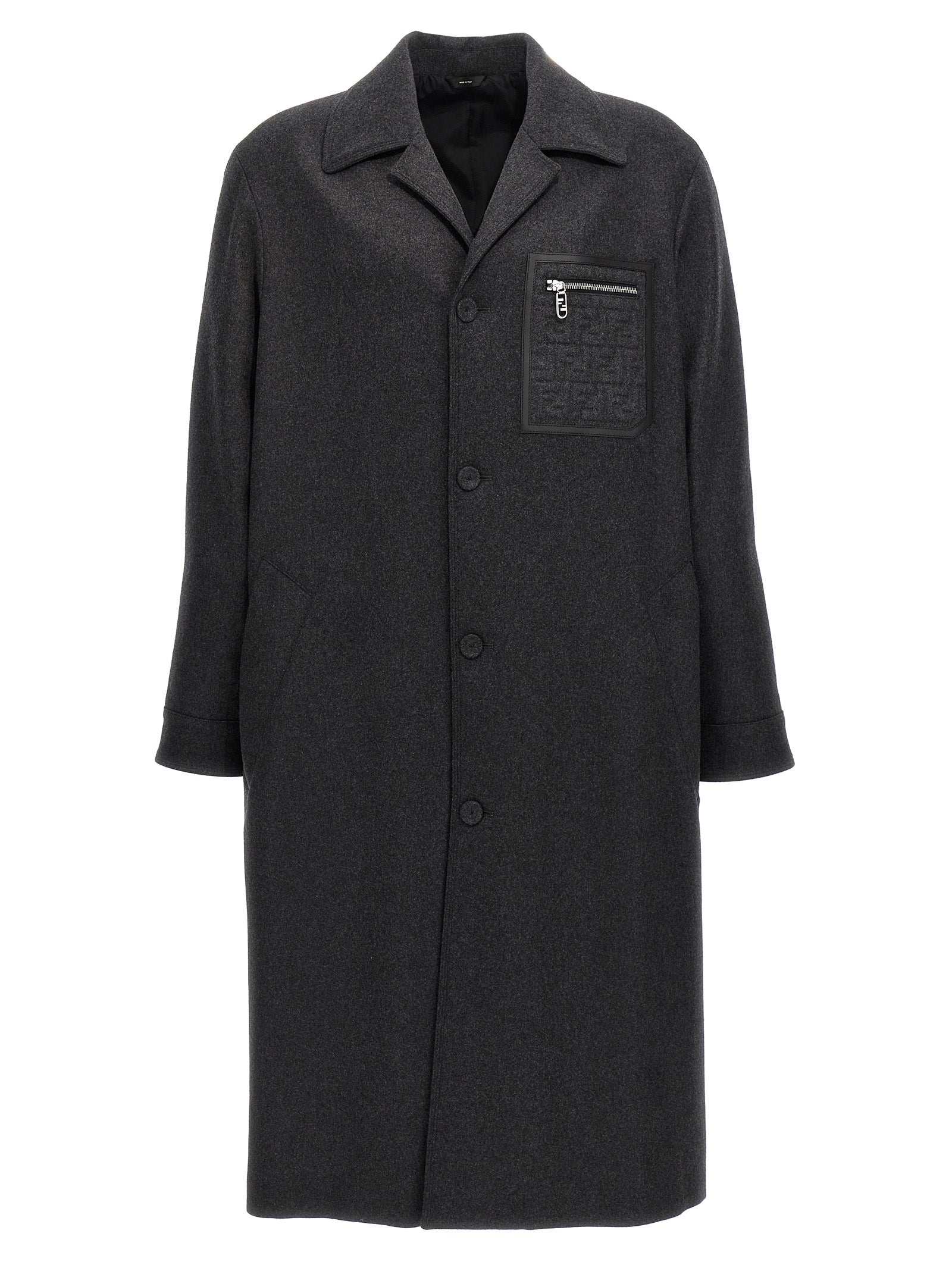 Fendi Gray Cashmere Men's Coat