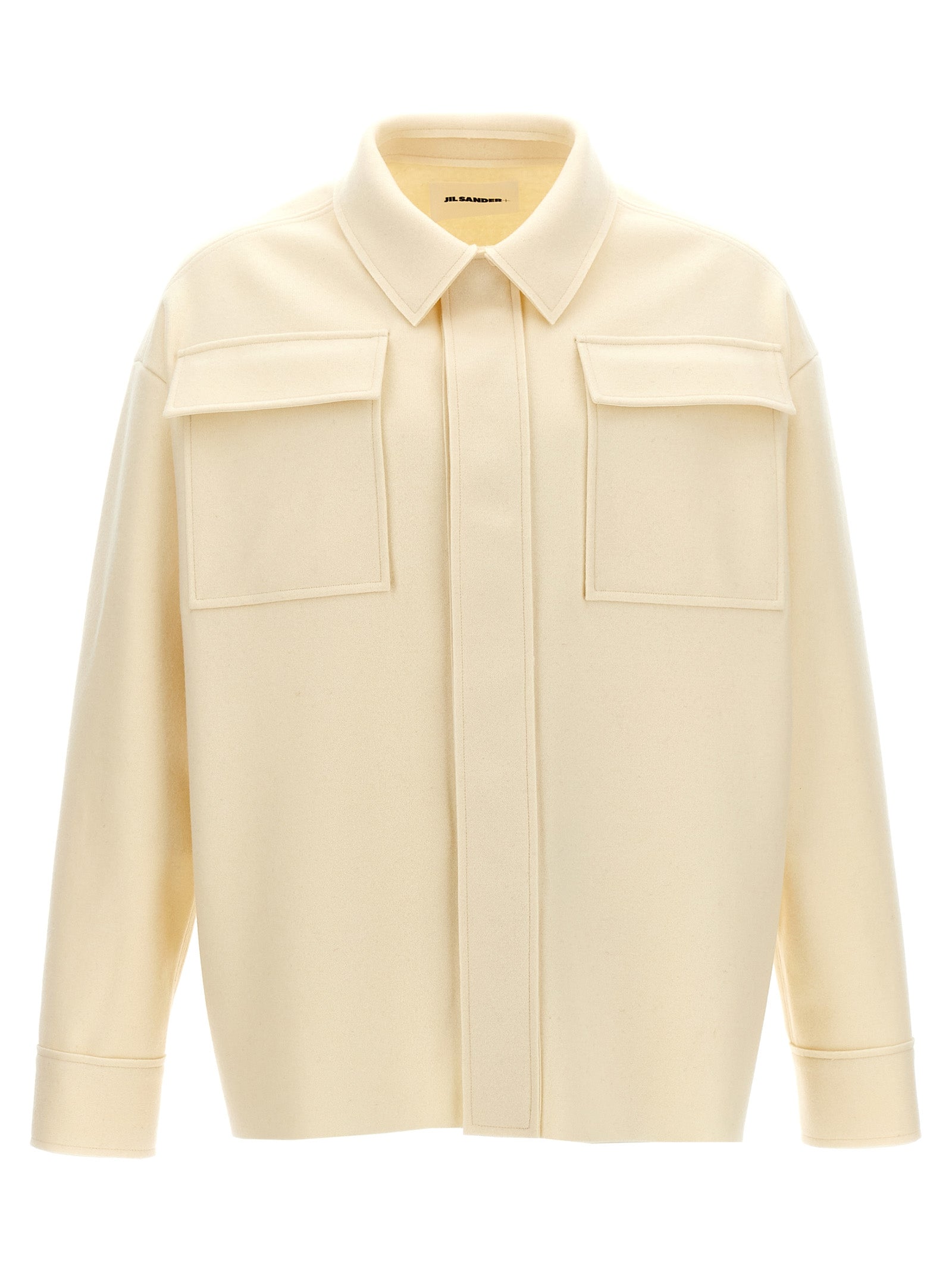 Jil Sander White Wool Men's Blouse