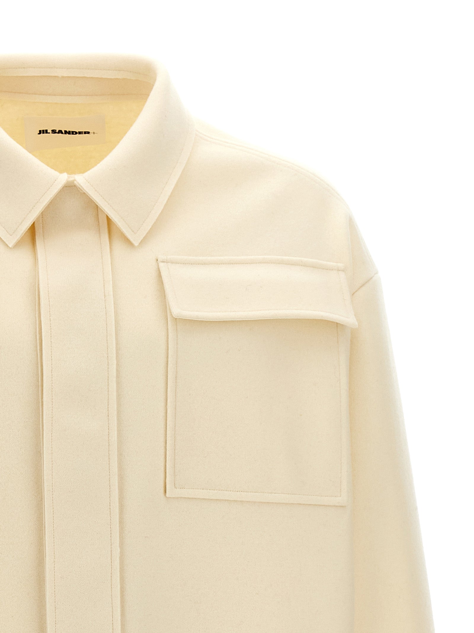 Jil Sander White Wool Men's Blouse