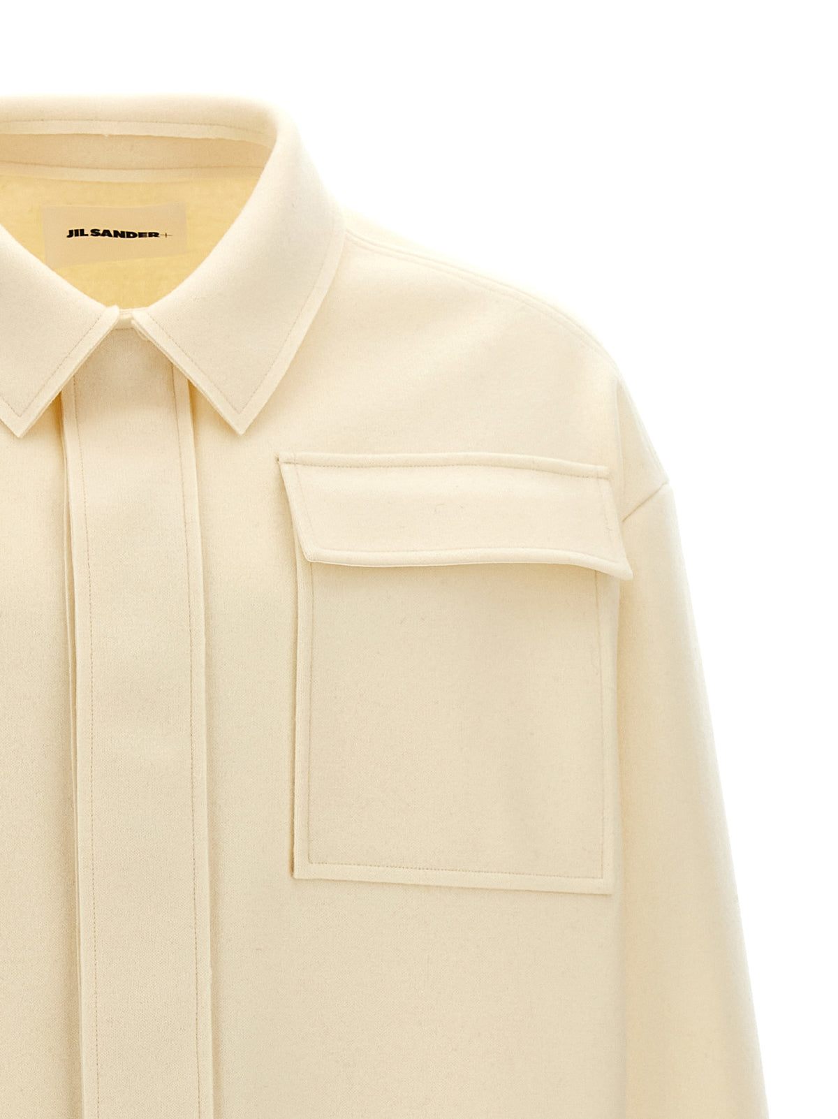 Jil Sander White Wool Men's Blouse