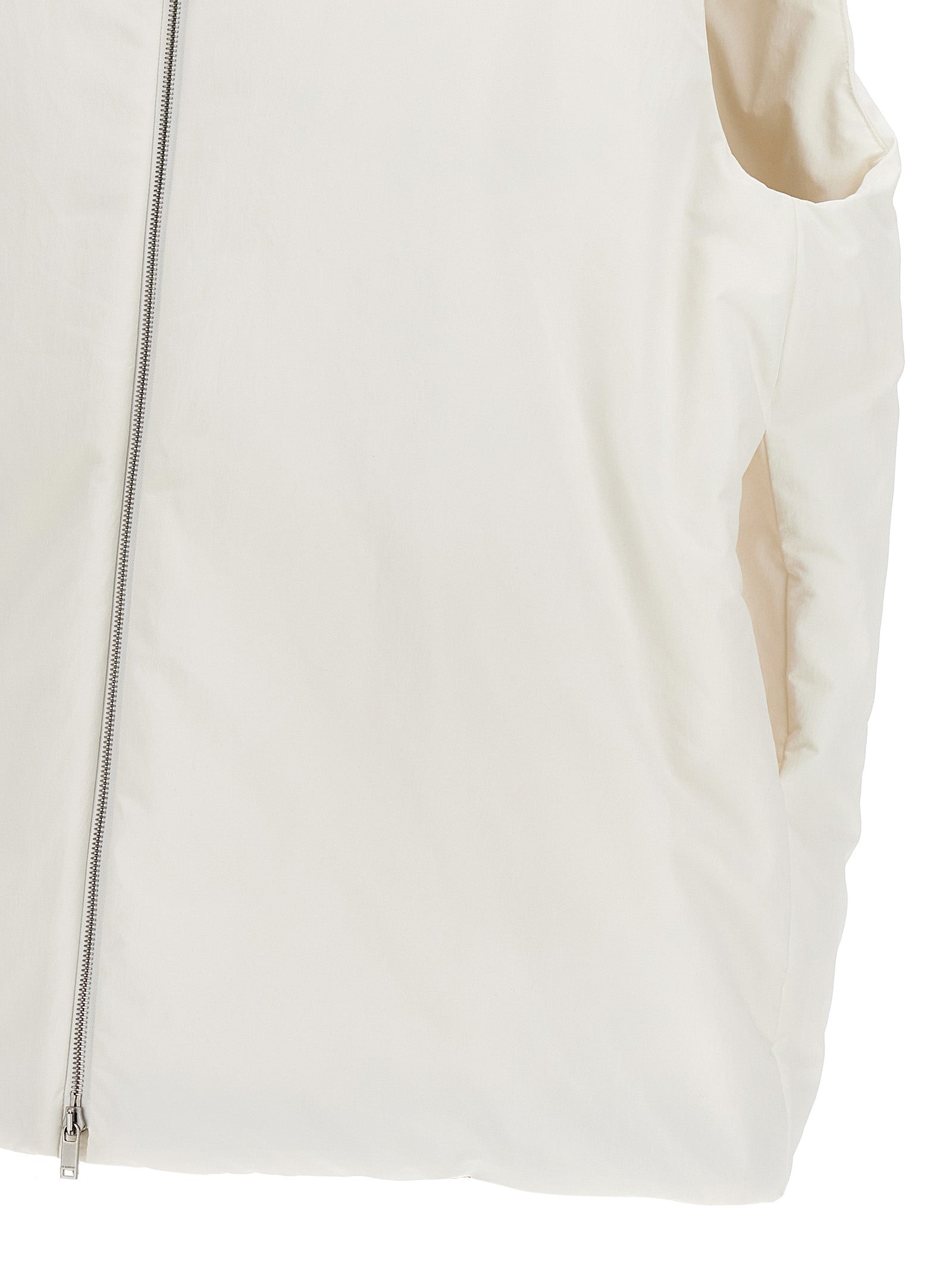 Jil Sander White Polyester Sleeveless Men's Jacket