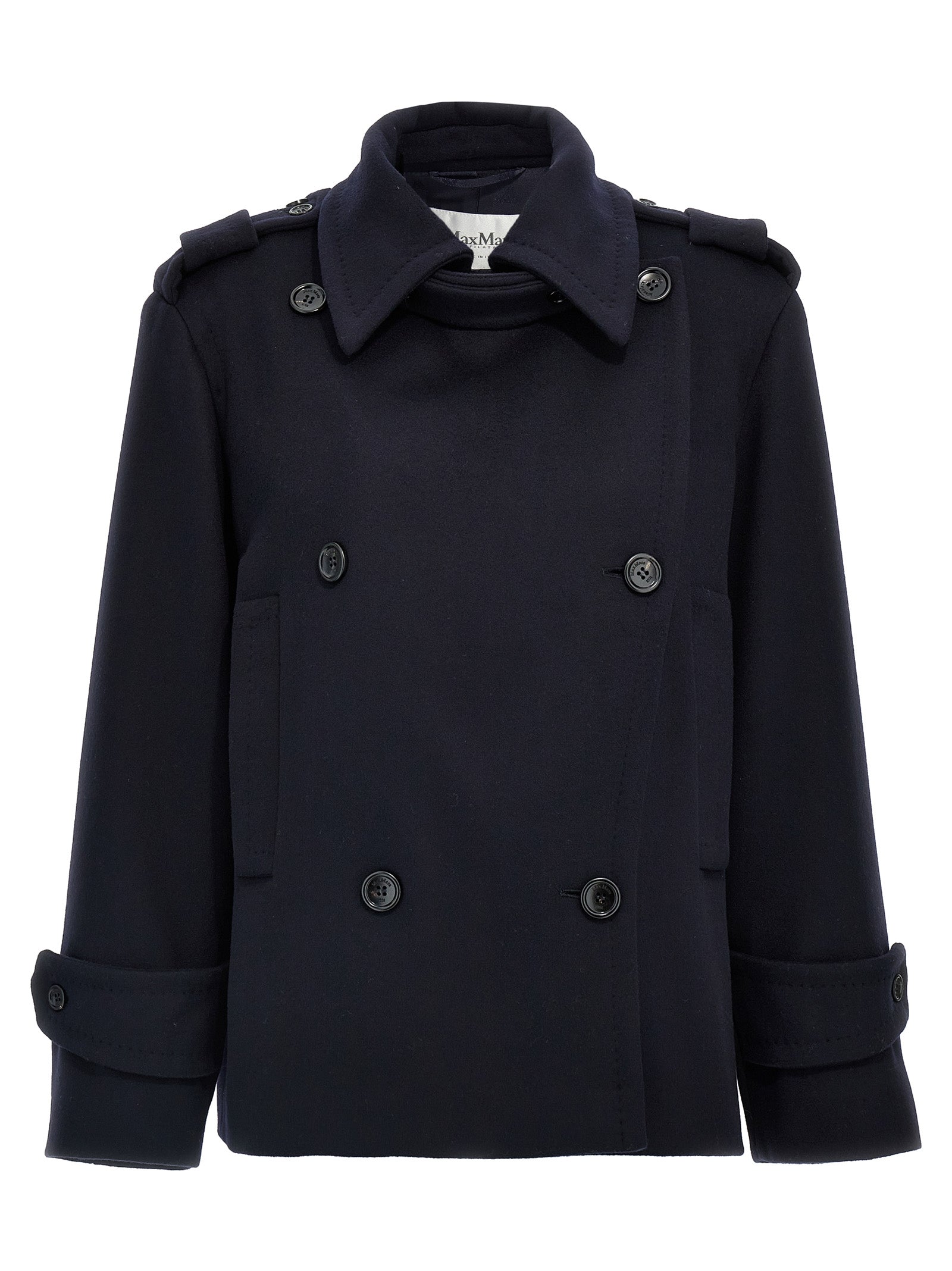 Max Mara Blue Virgin Wool Women's Coat