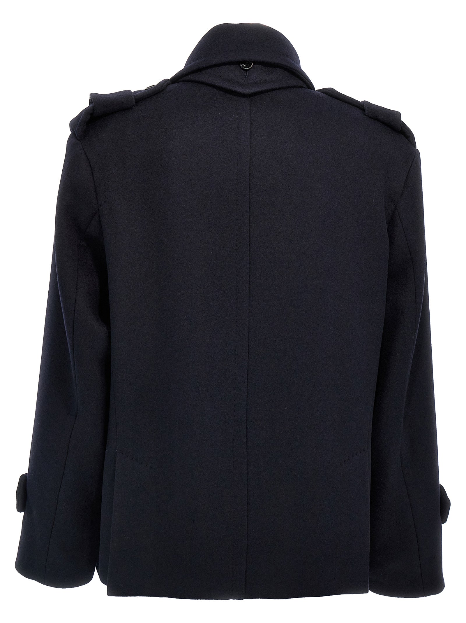 Max Mara Blue Virgin Wool Women's Coat