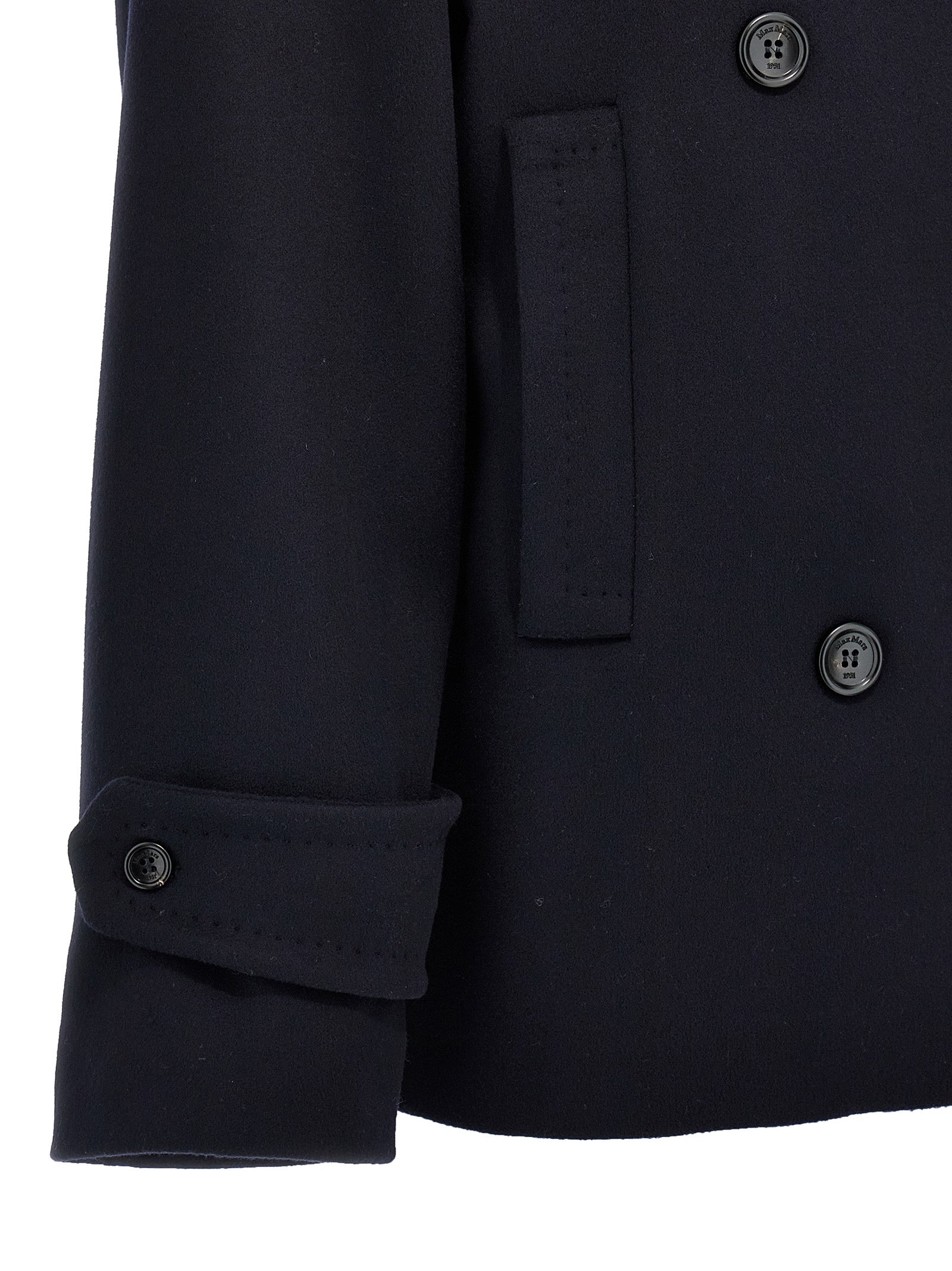 Max Mara Blue Virgin Wool Women's Coat
