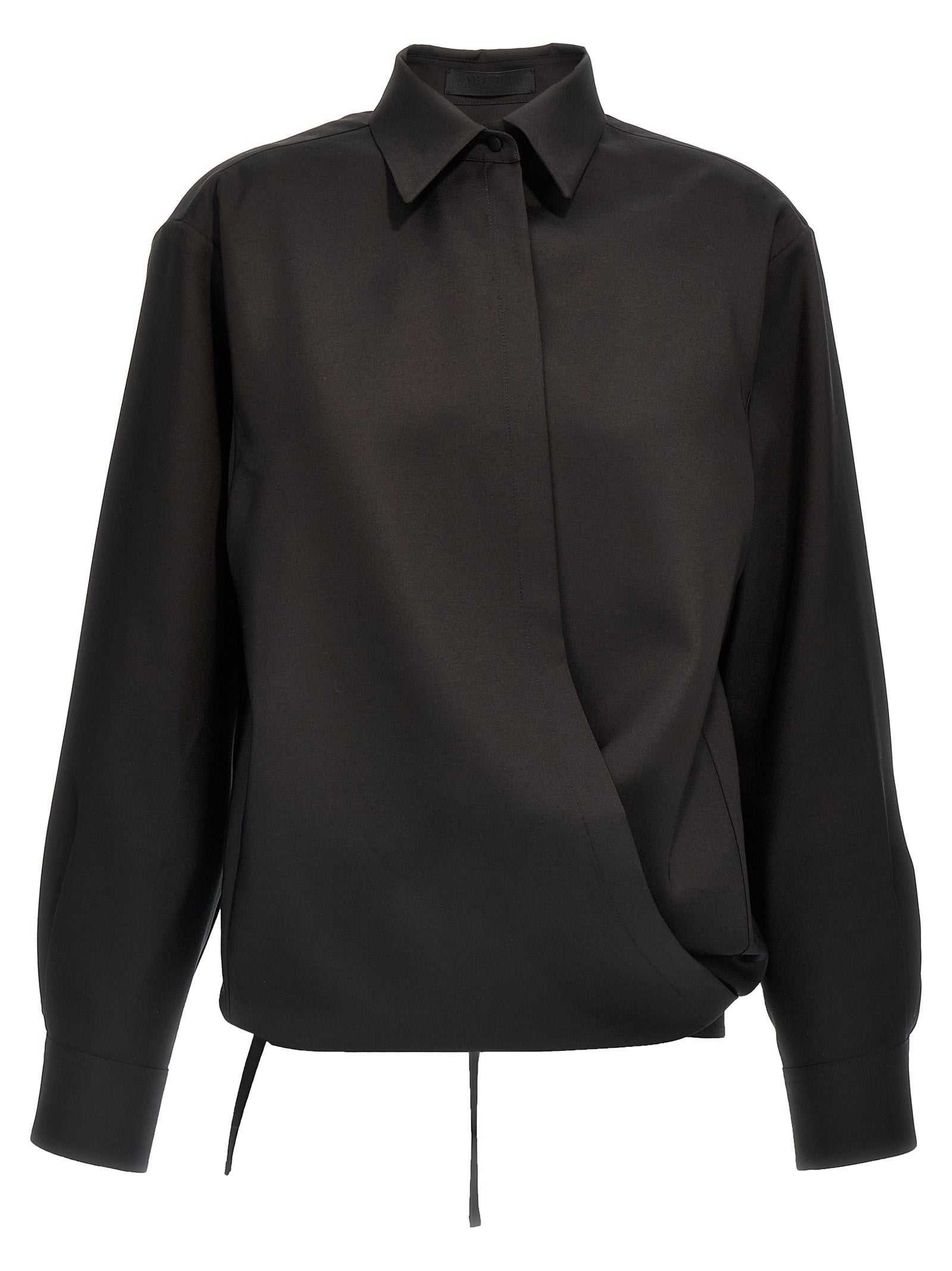 Valentino Garavani Black Wool Women's Blouse