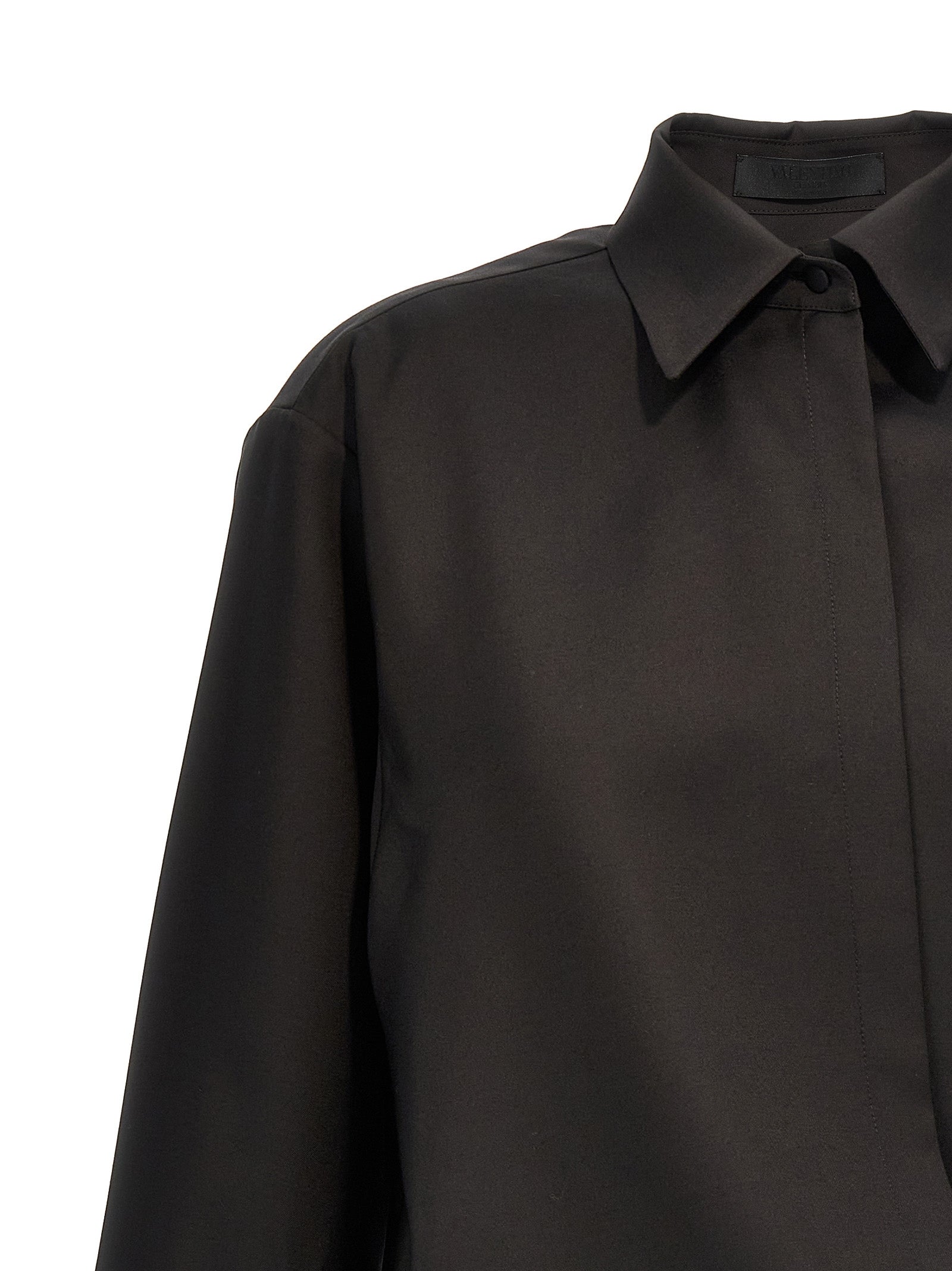 Valentino Garavani Black Wool Women's Blouse