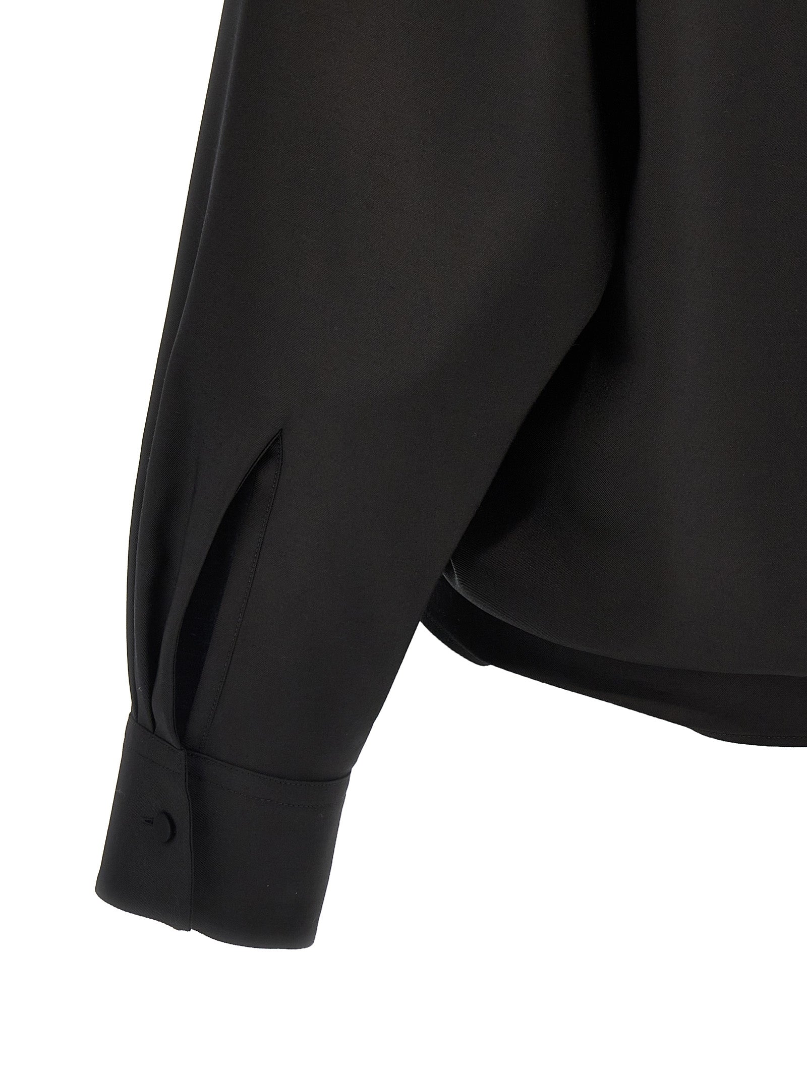 Valentino Garavani Black Wool Women's Blouse