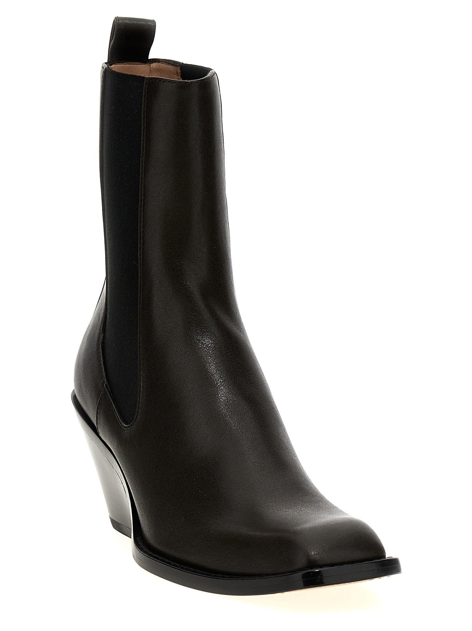Khaite Brown Calfskin Chelsea Women's Boots
