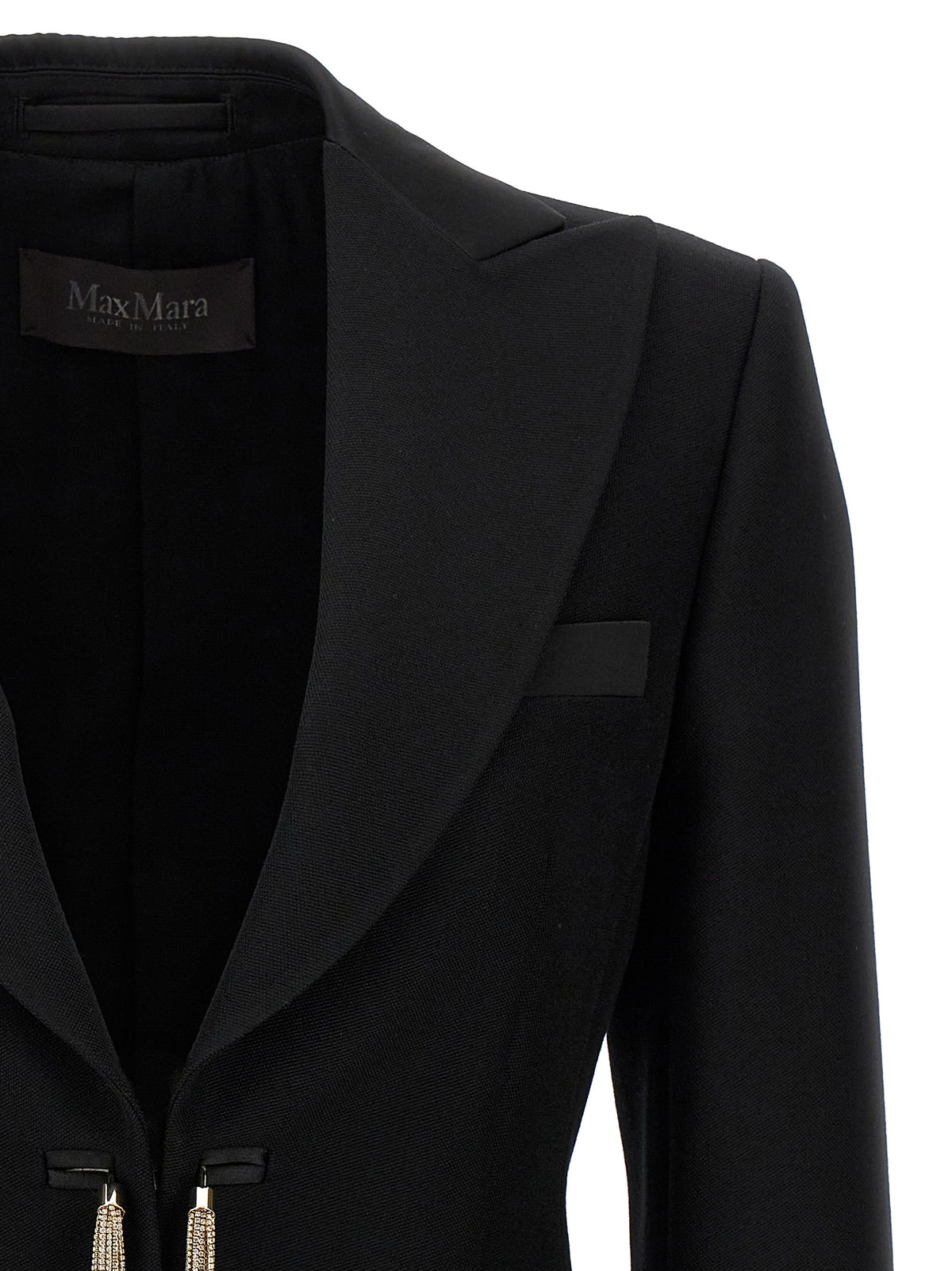 Max Mara Black Virgin Wool Women's Blazer