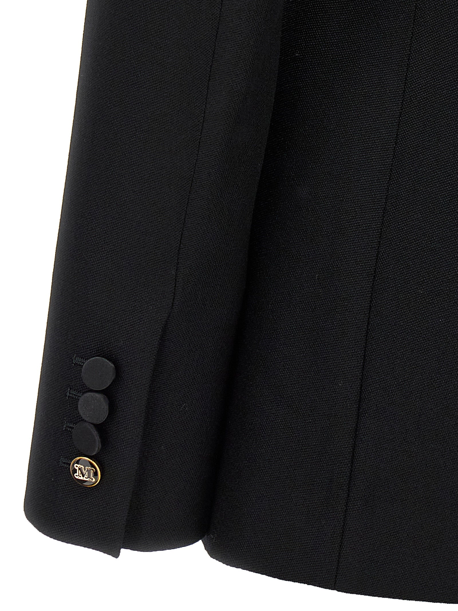 Max Mara Black Virgin Wool Women's Blazer