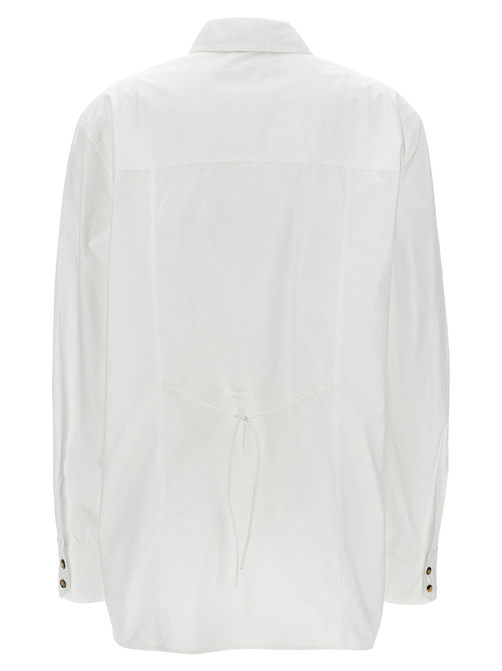 Ganni White Cotton Women's Blouse
