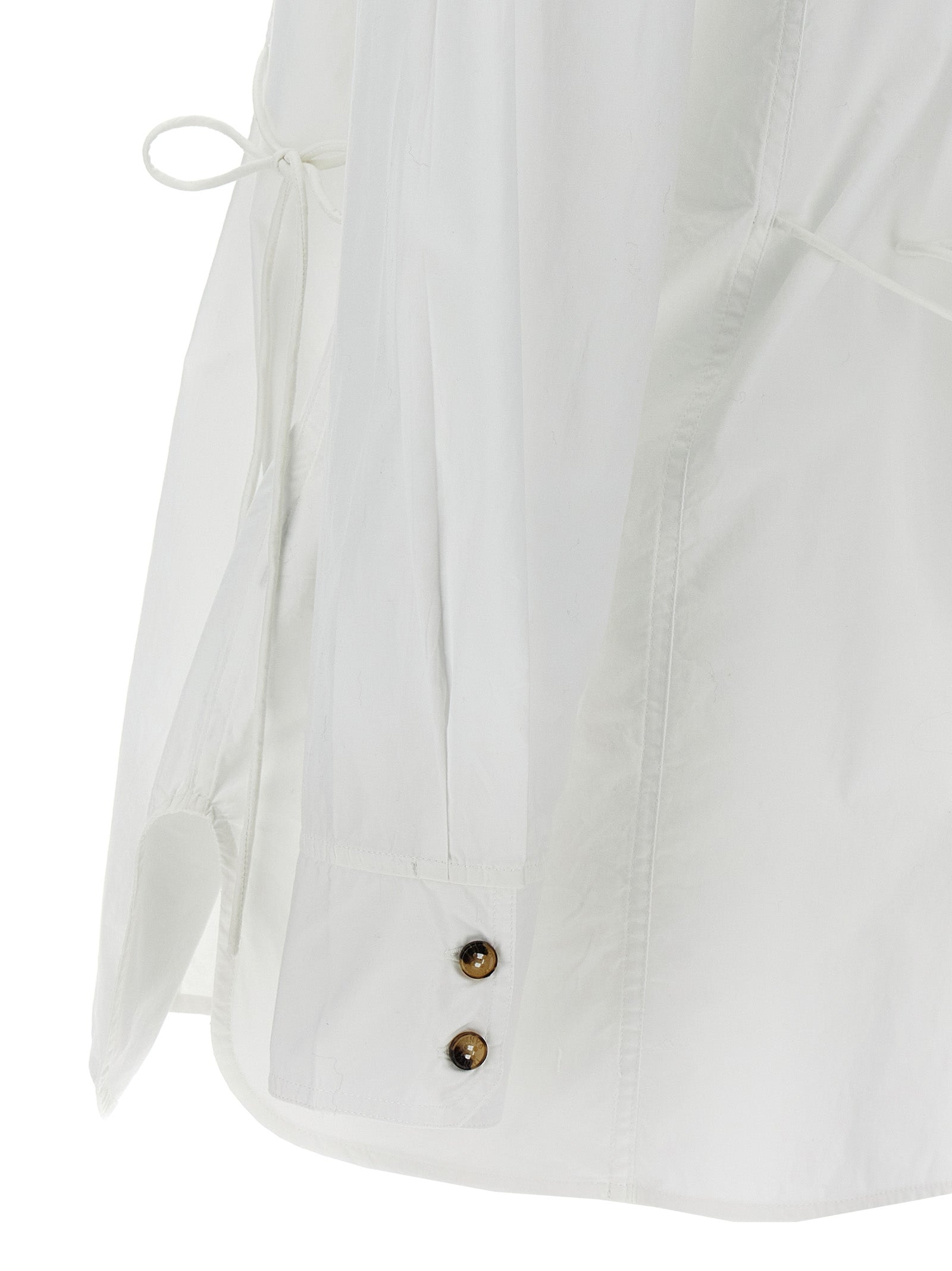 Ganni White Cotton Women's Blouse