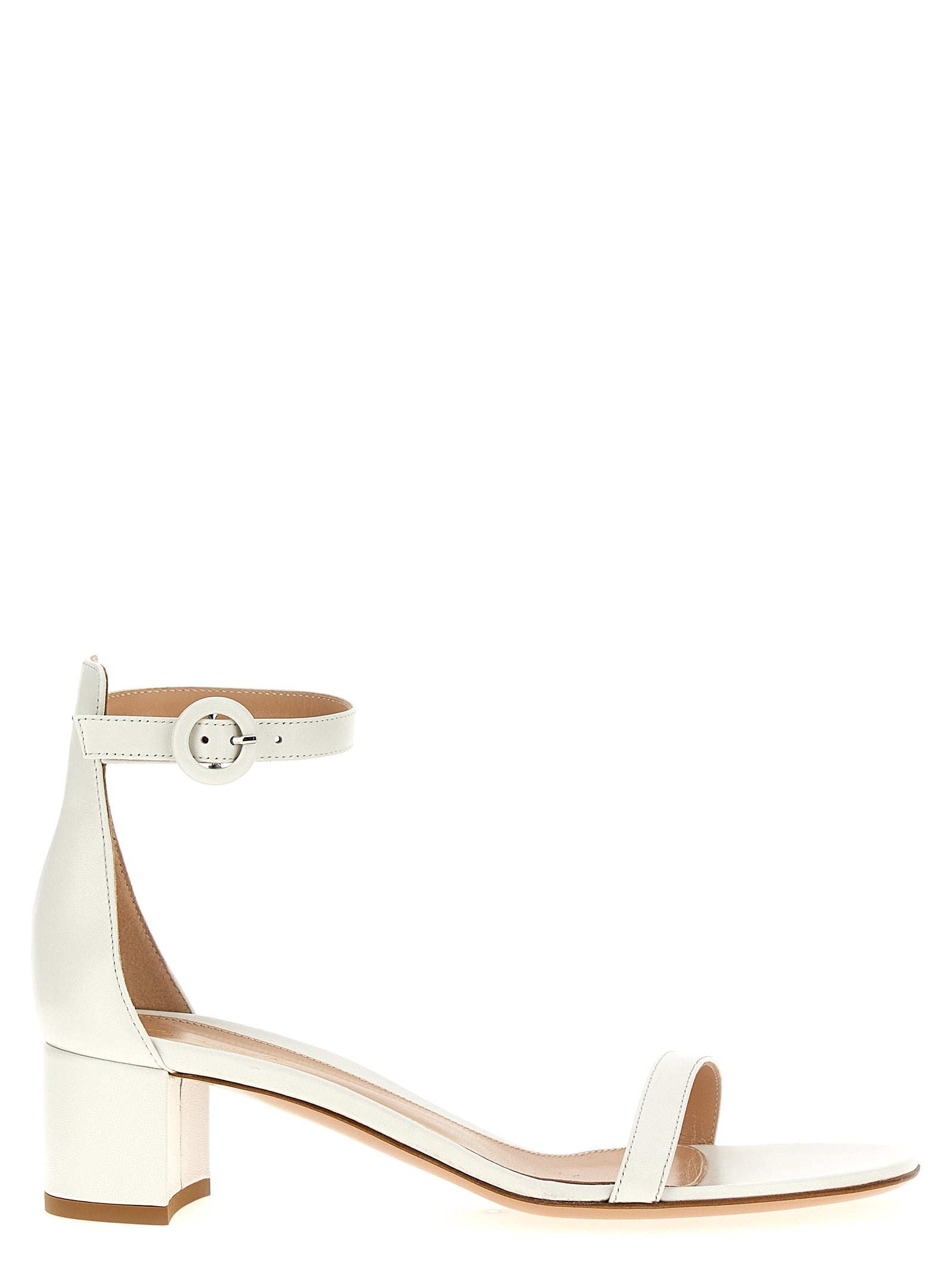 Gianvito Rossi White Leather Flat Women's Sandals