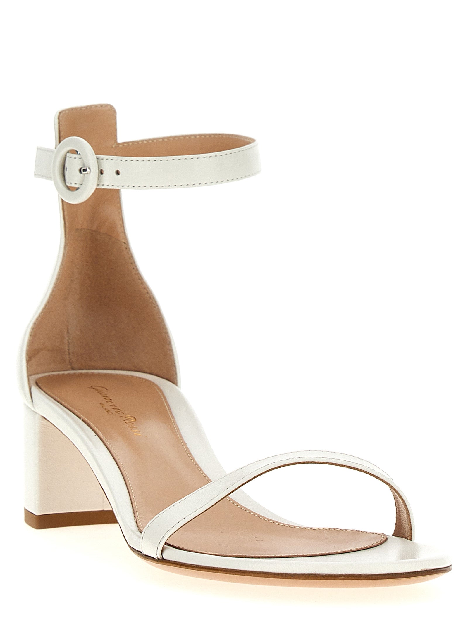 Gianvito Rossi White Leather Flat Women's Sandals