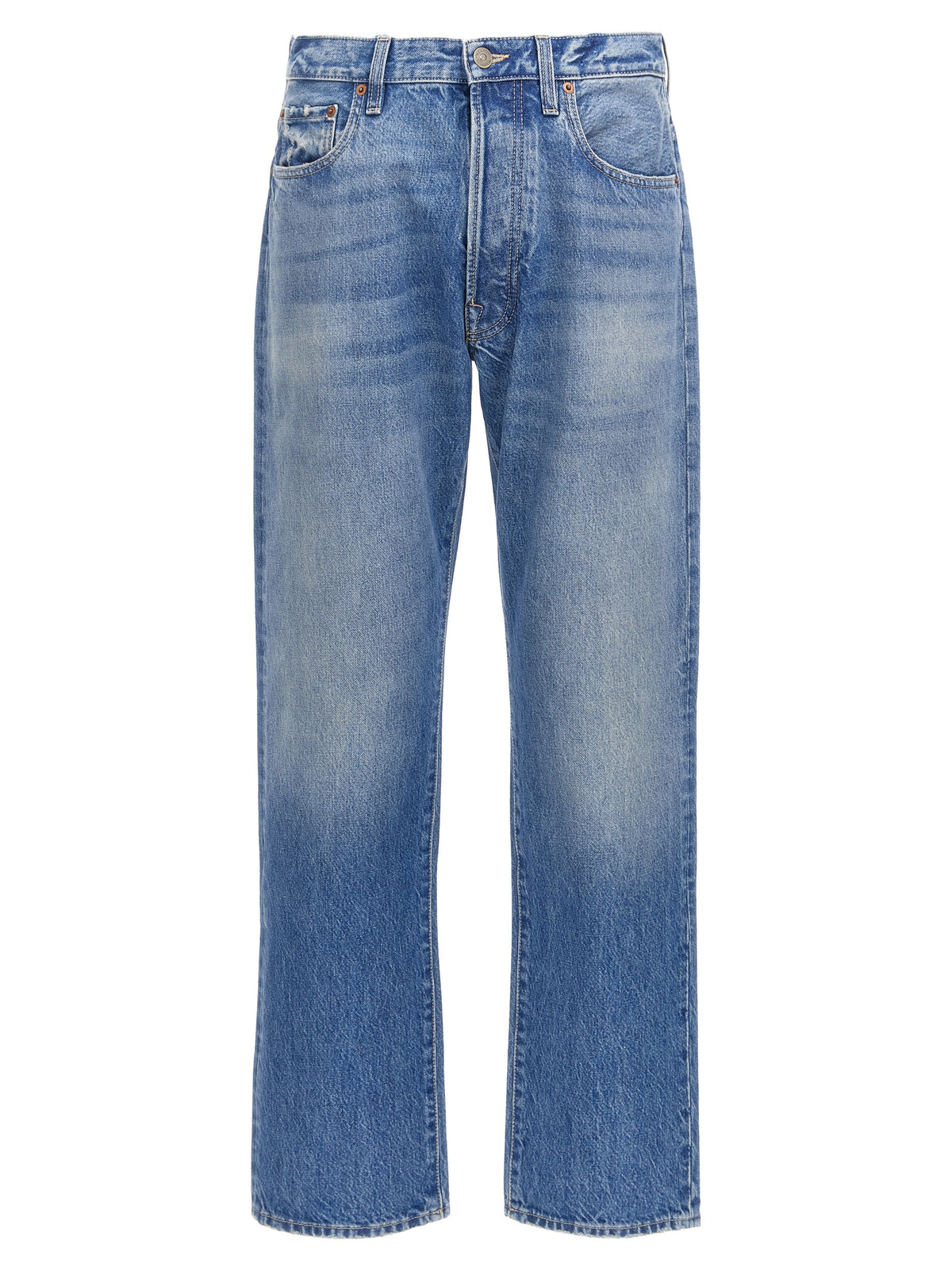 Valentino Garavani Blue Cotton Straight-Leg Men's Jeans