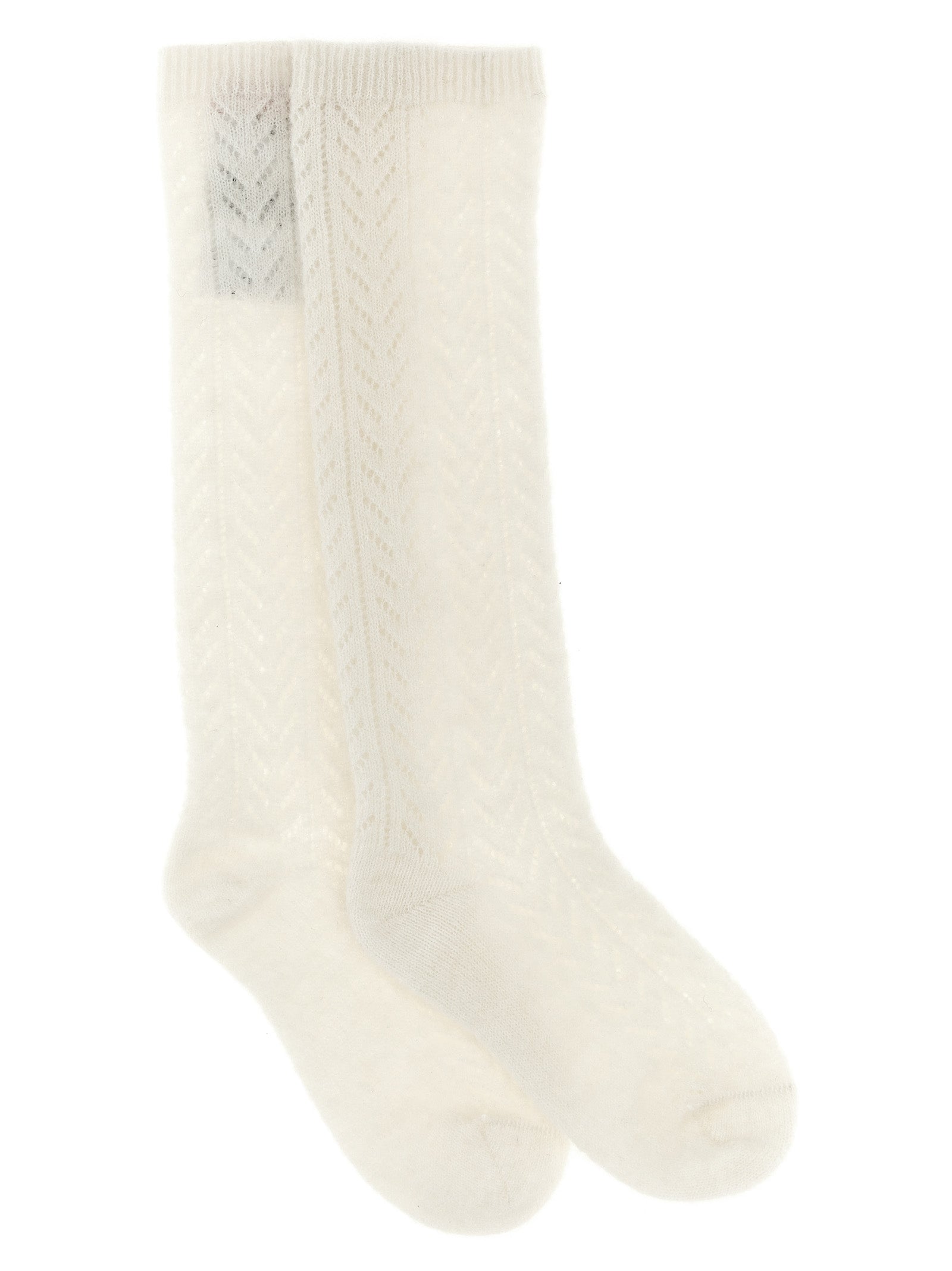 Valentino Garavani White Wool Women's Socks