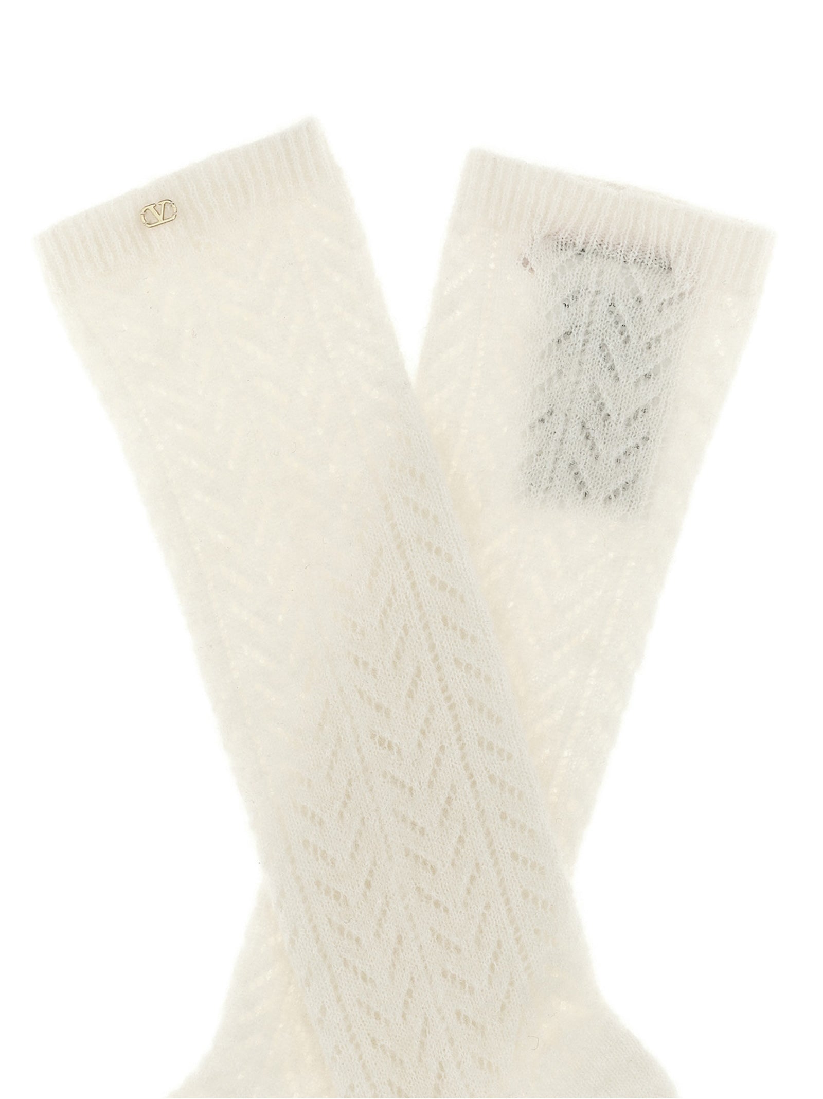 Valentino Garavani White Wool Women's Socks