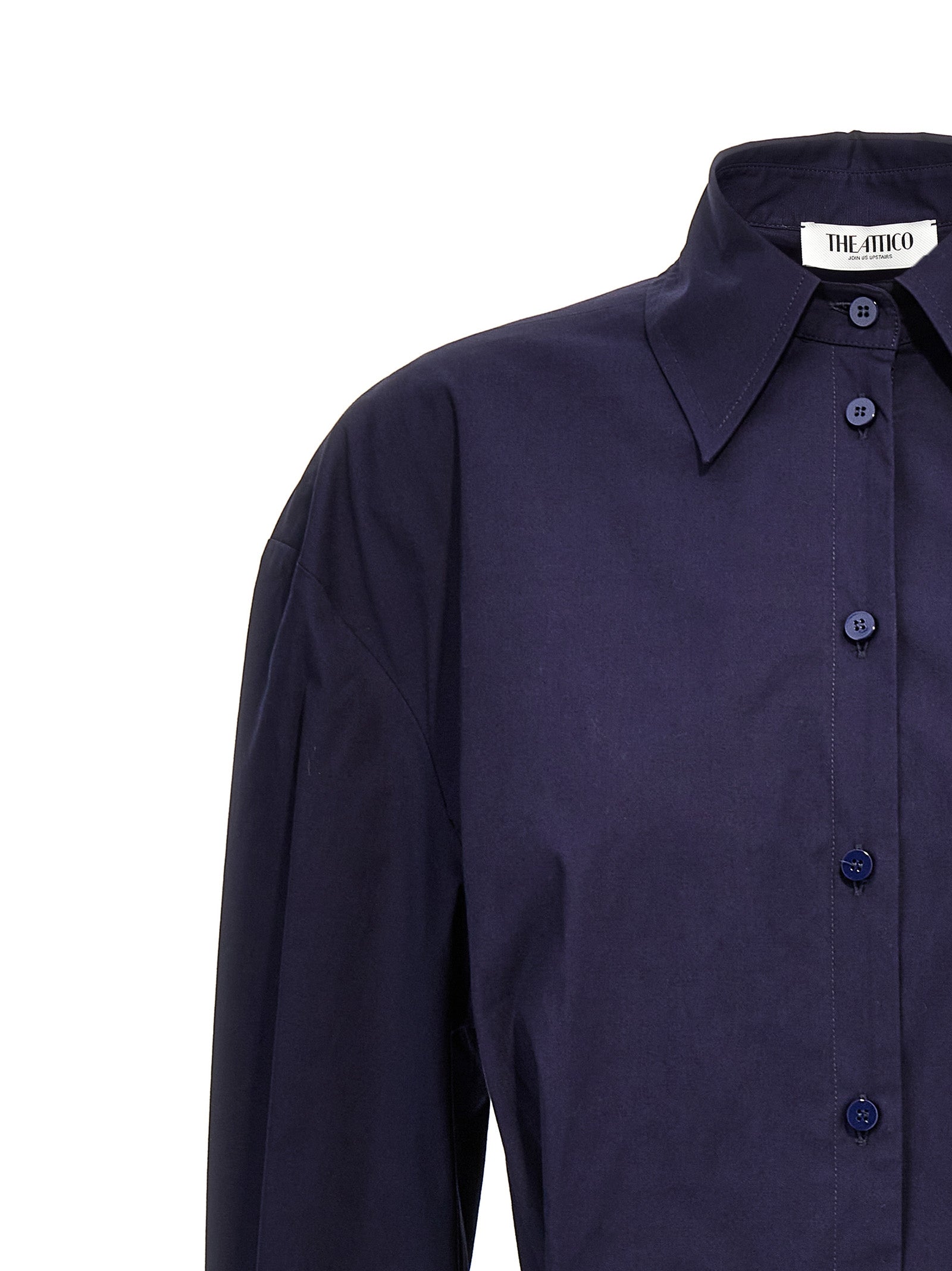 The Attico Blue Cotton Short Women's Dress