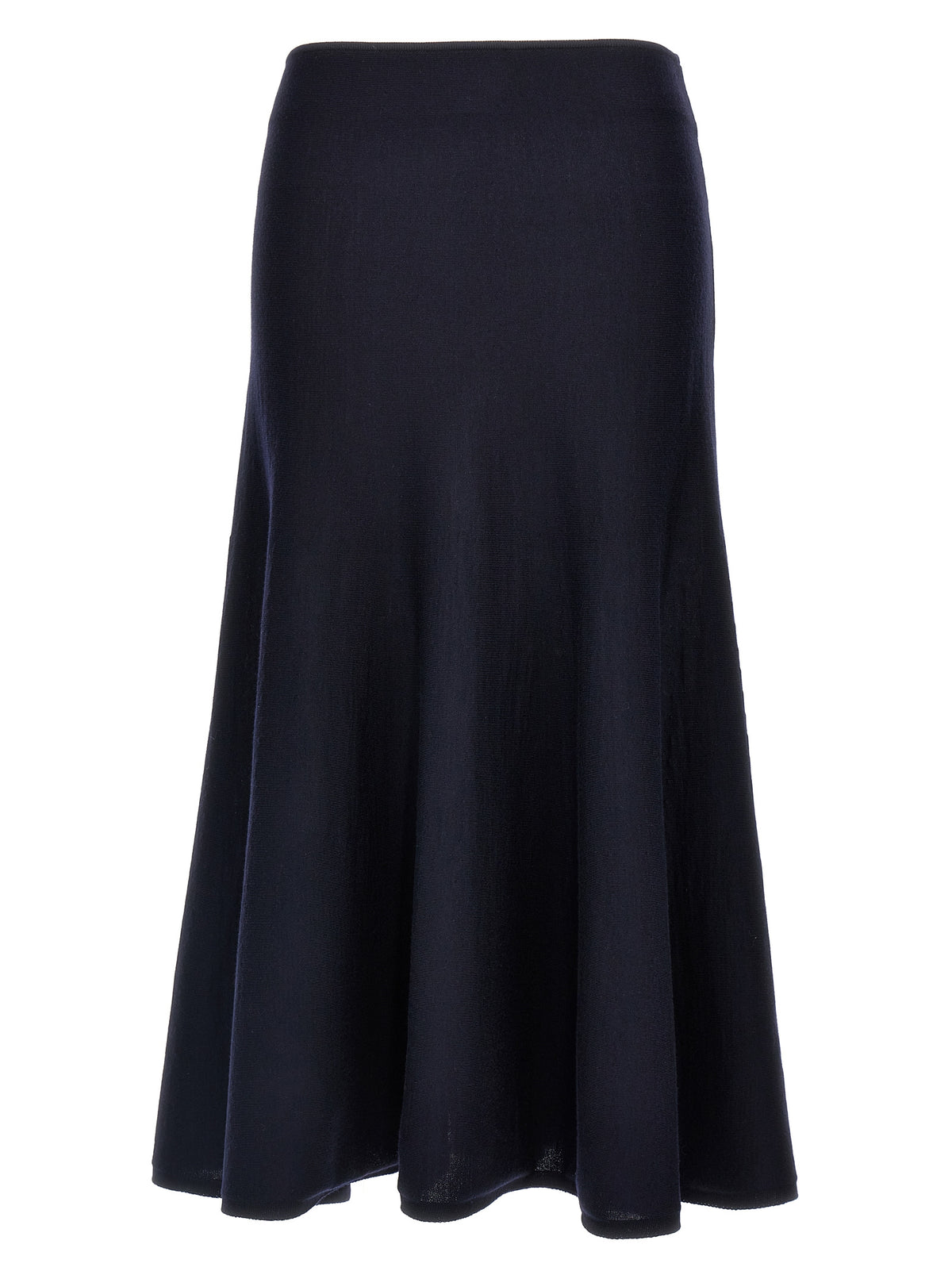 Khaite Blue Wool Midi Women's Skirt