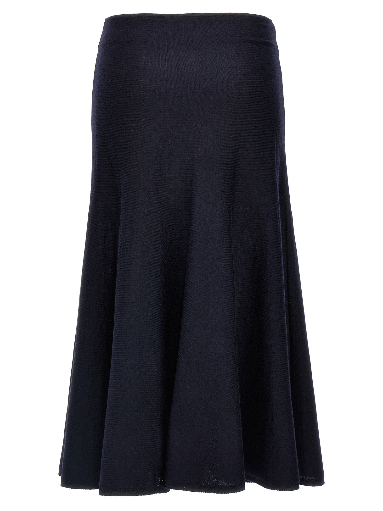 Khaite Blue Wool Midi Women's Skirt