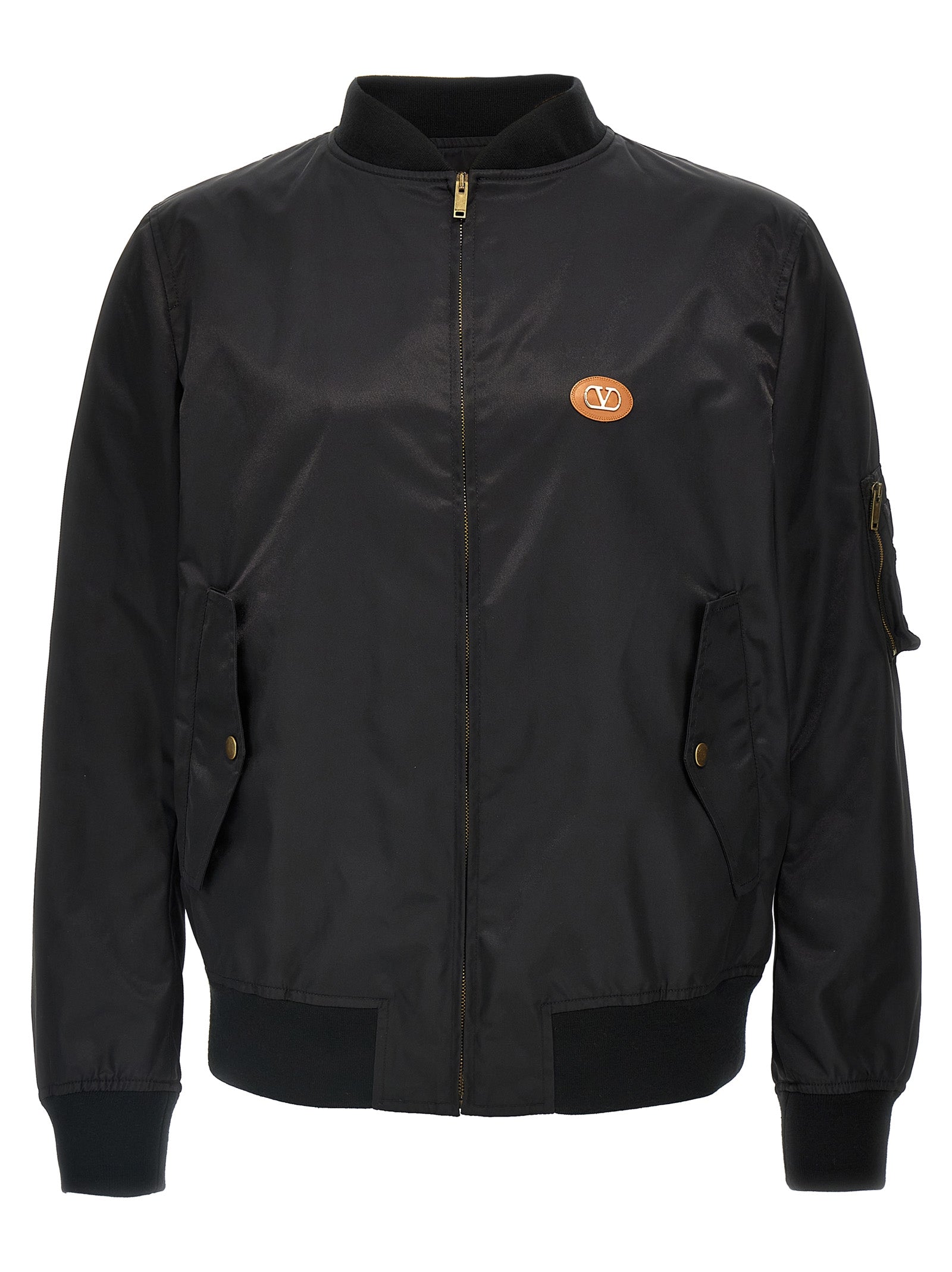 Valentino Garavani Black Polyamide Men's Bomber