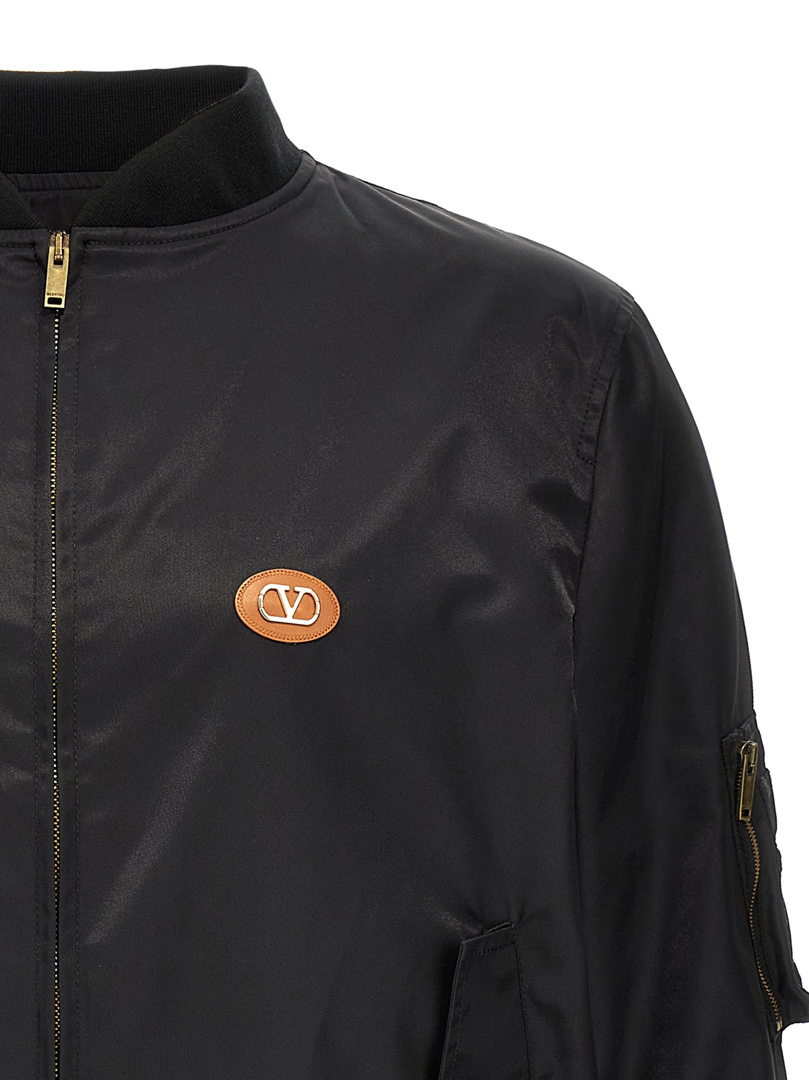 Valentino Garavani Black Polyamide Men's Bomber